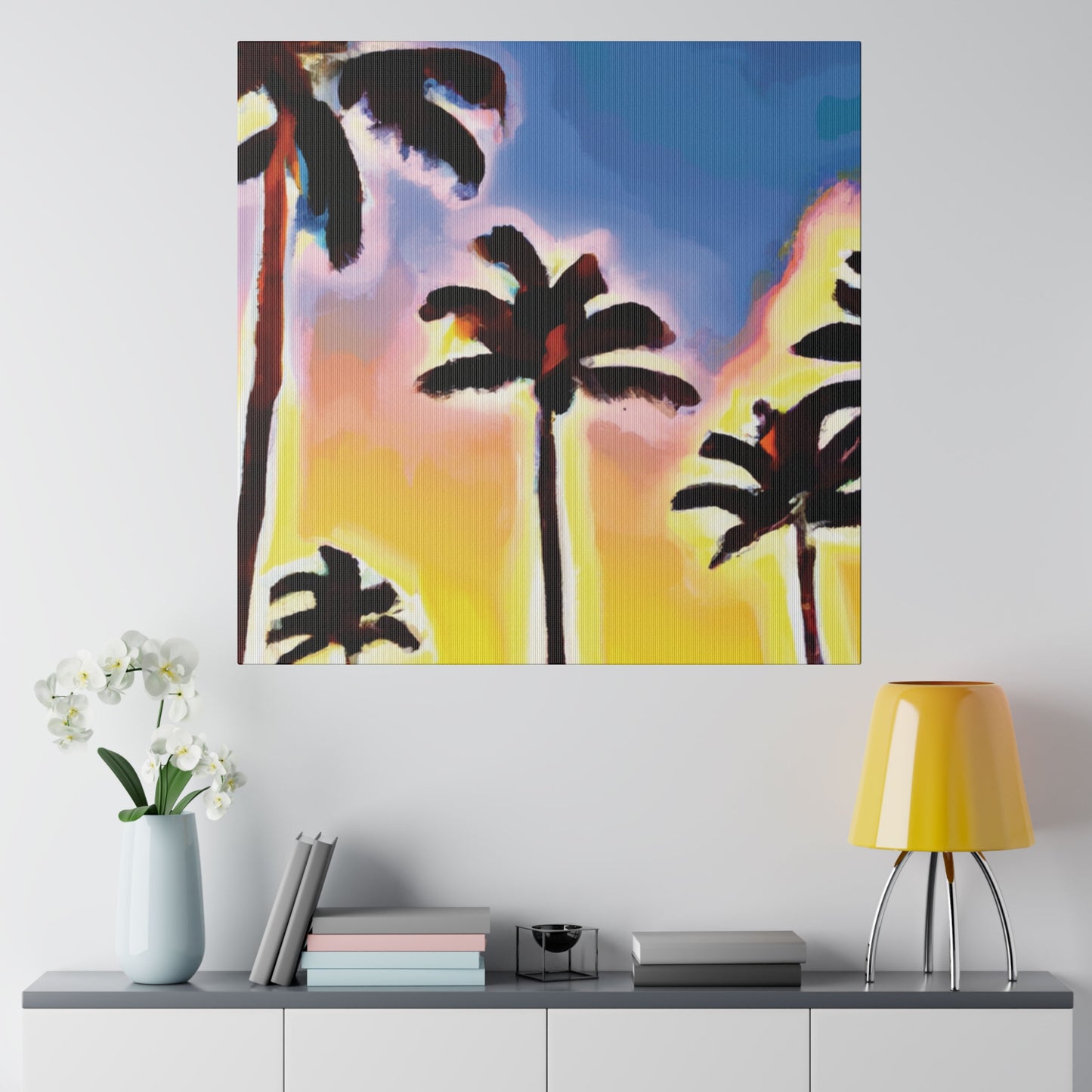 3437Q - Miami Beach Sunset Painting Print | Miami | Beach | Sunset | Poster | Home Decor | Wall Art | Canvas