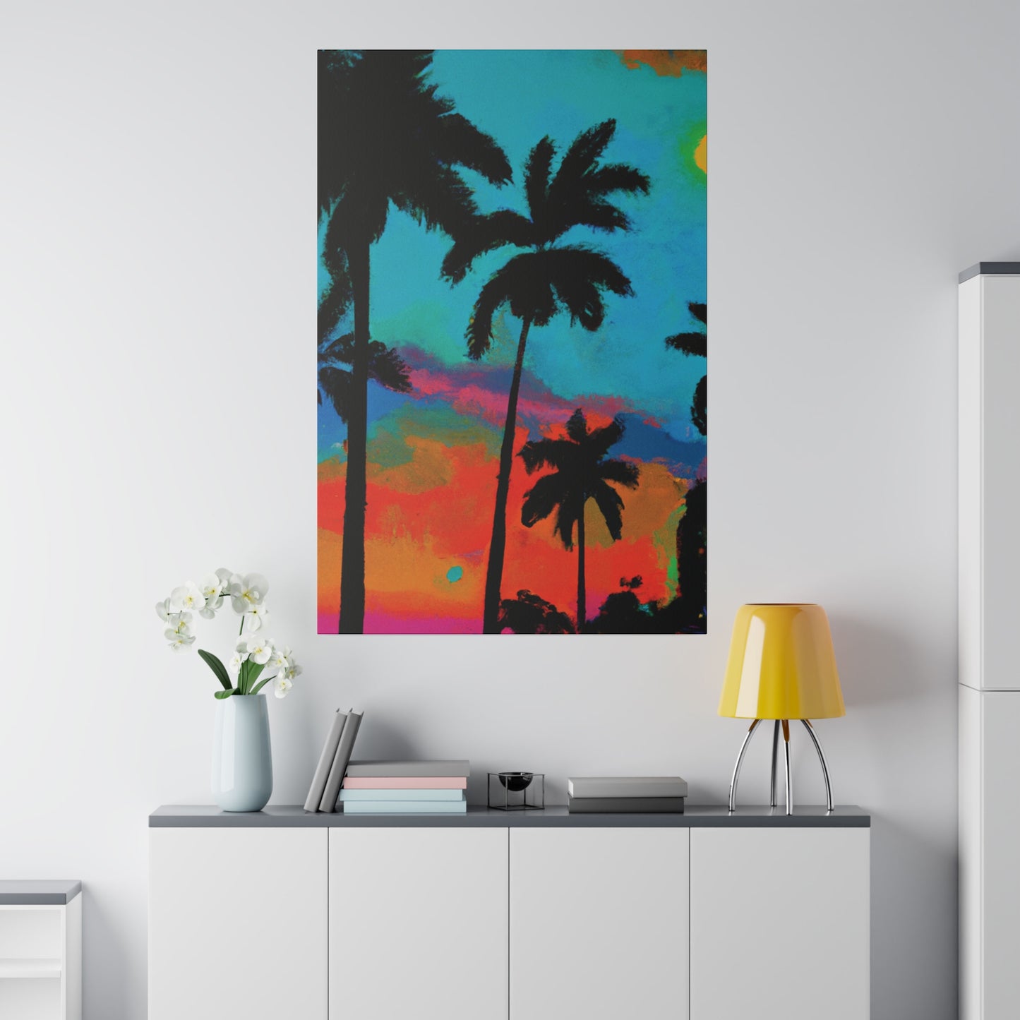 2838A - Miami Beach Sunset Painting Print | Miami | Beach | Sunset | Poster | Home Decor | Wall Art | Canvas