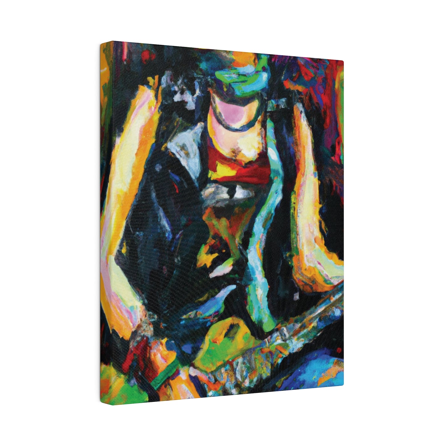 7187Z - Rockstar Oil Painting Style Print | Poster | Home Decor | Wall Art | Music Art | Canvas