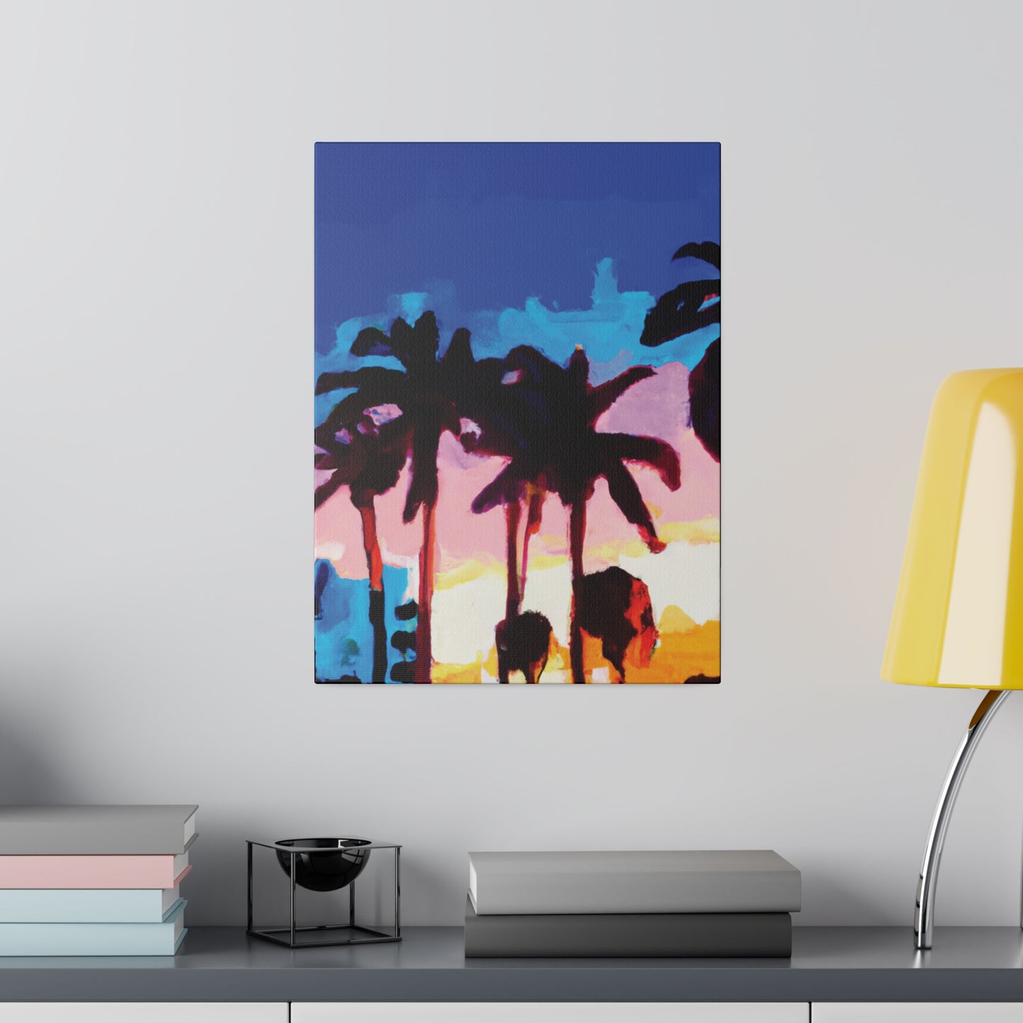 9453C - Miami Beach Sunset Painting Print | Miami | Beach | Sunset | Poster | Home Decor | Wall Art | Canvas