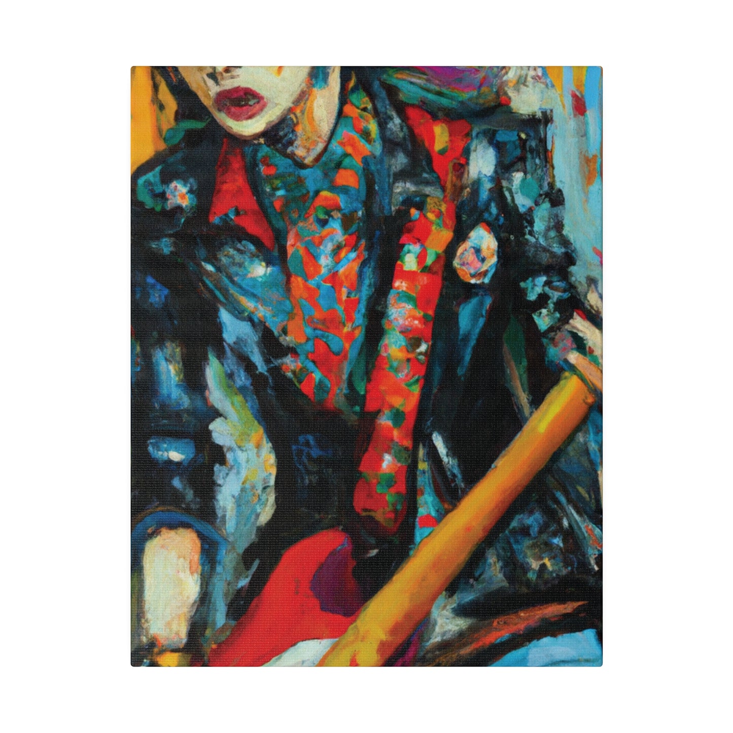 9697B - Rockstar Oil Painting Style Print | Poster | Home Decor | Wall Art | Music Art | Canvas