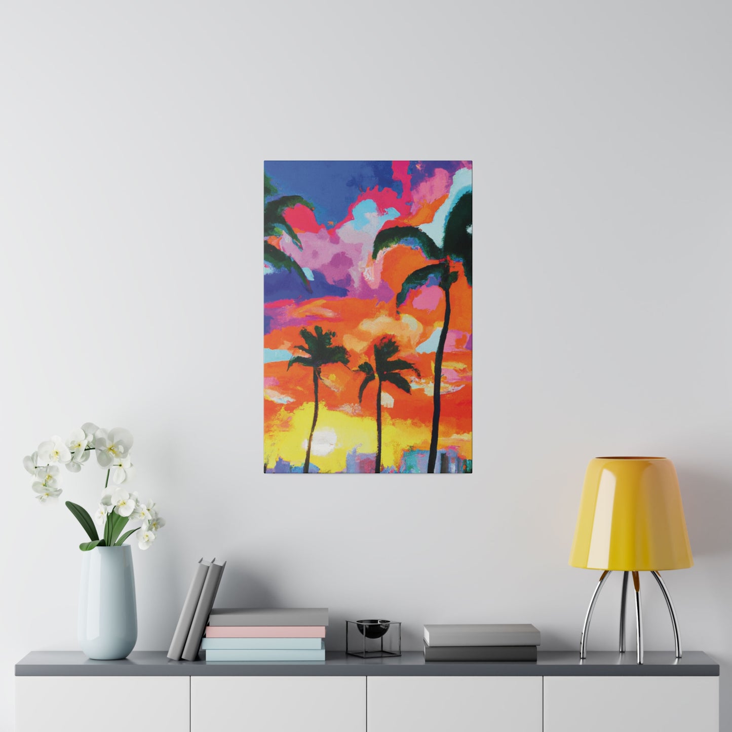 8579F - Miami Beach Sunset Painting Print | Miami | Beach | Sunset | Poster | Home Decor | Wall Art | Canvas