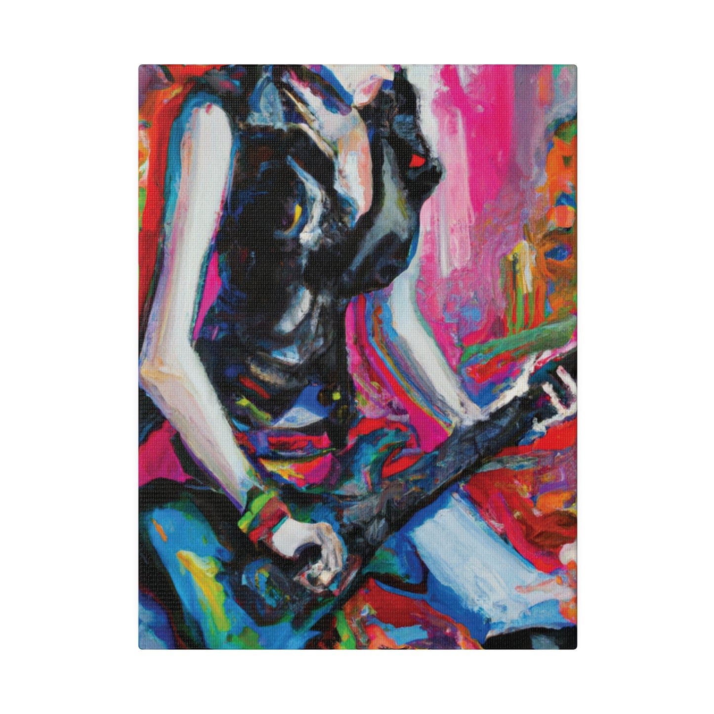 795W - Rockstar Oil Painting Style Print | Poster | Home Decor | Wall Art | Music Art | Canvas