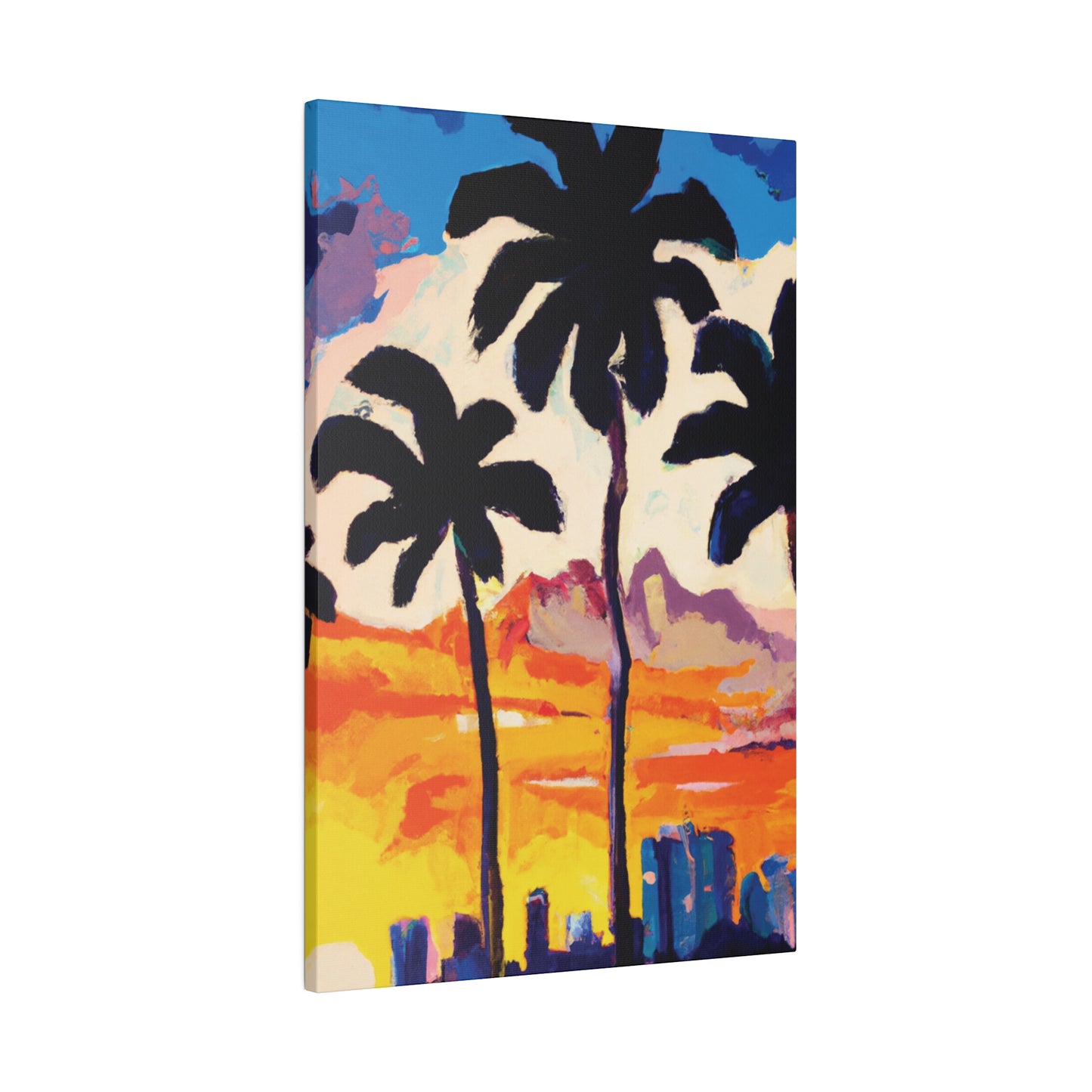 6586K - Miami Beach Sunset Painting Print | Miami | Beach | Sunset | Poster | Home Decor | Wall Art | Canvas