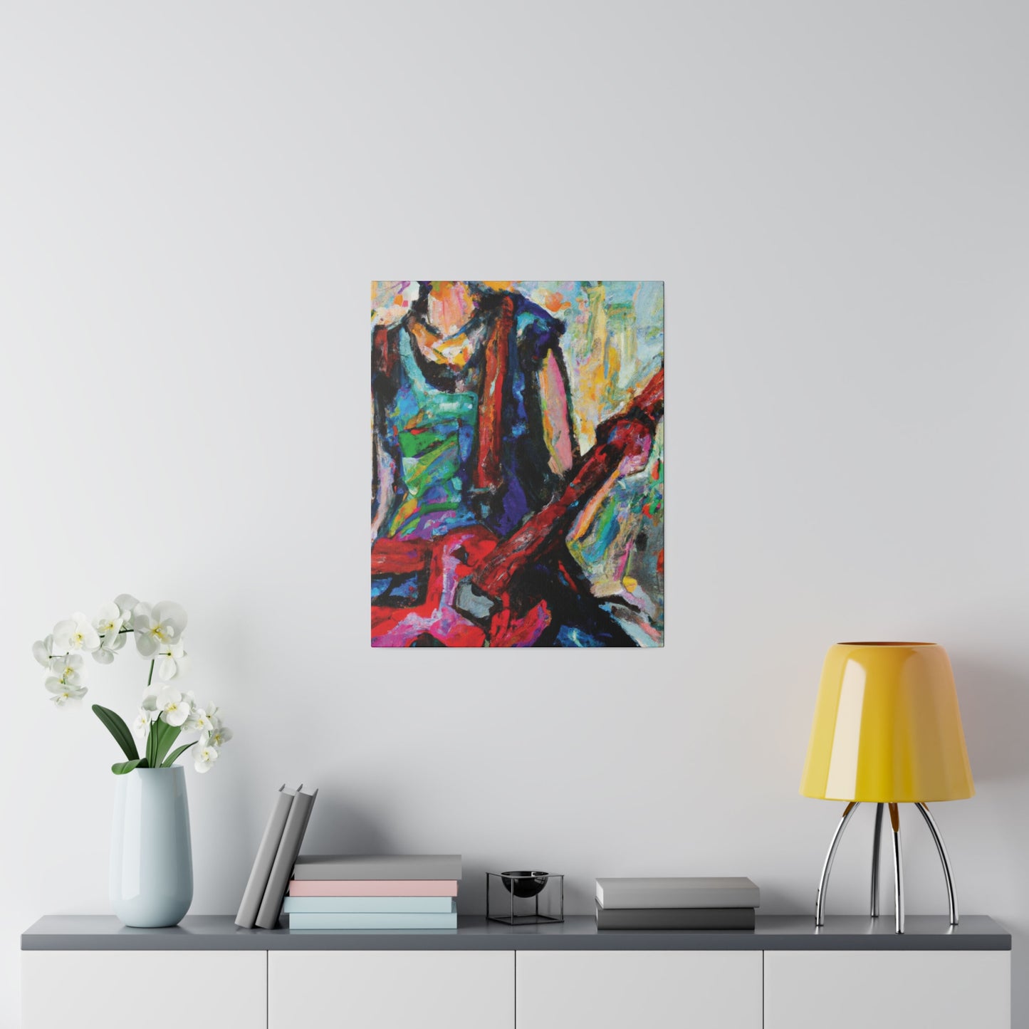 8657Y - Rockstar Oil Painting Style Print | Poster | Home Decor | Wall Art | Music Art | Canvas