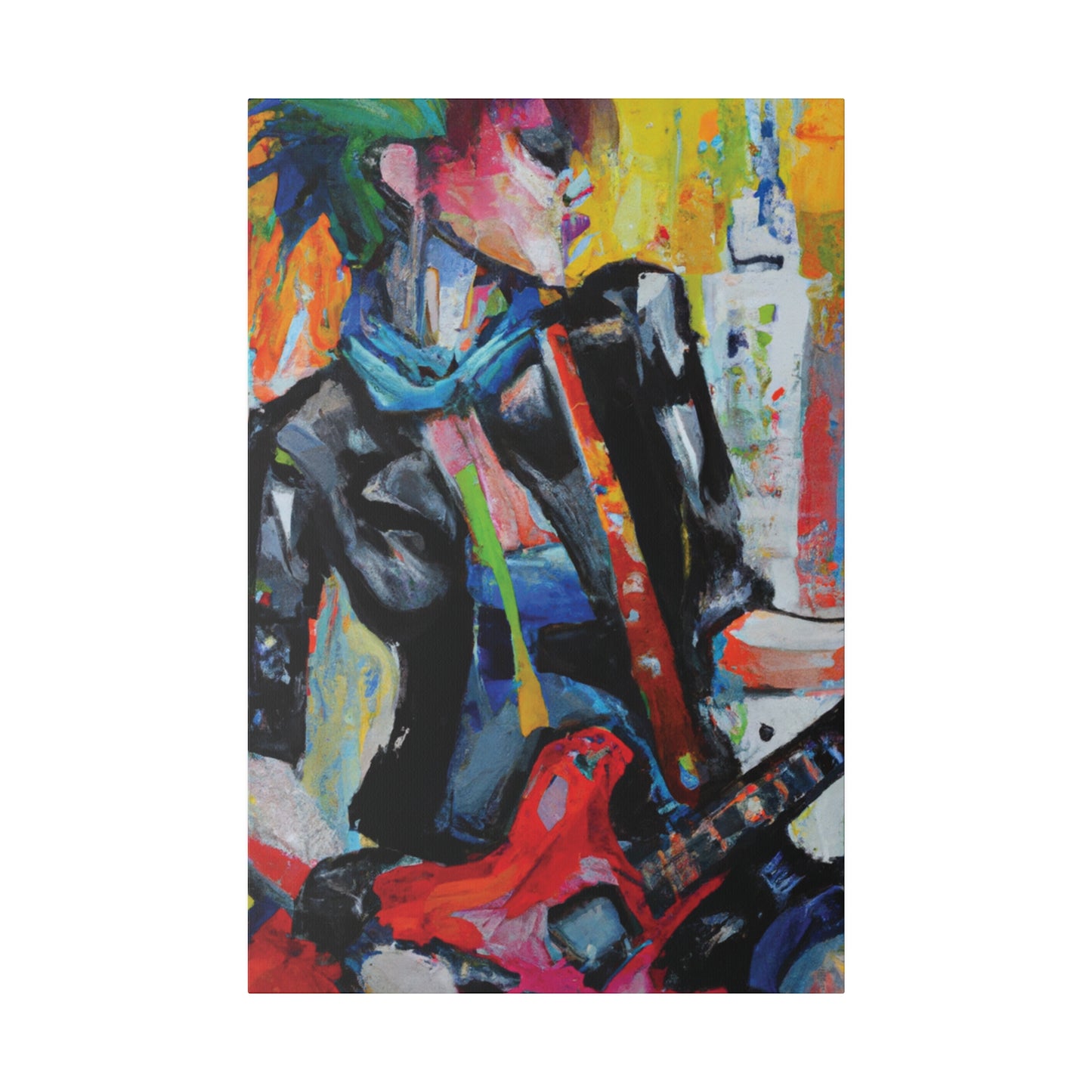 3614G - Rockstar Oil Painting Style Print | Poster | Home Decor | Wall Art | Music Art | Canvas