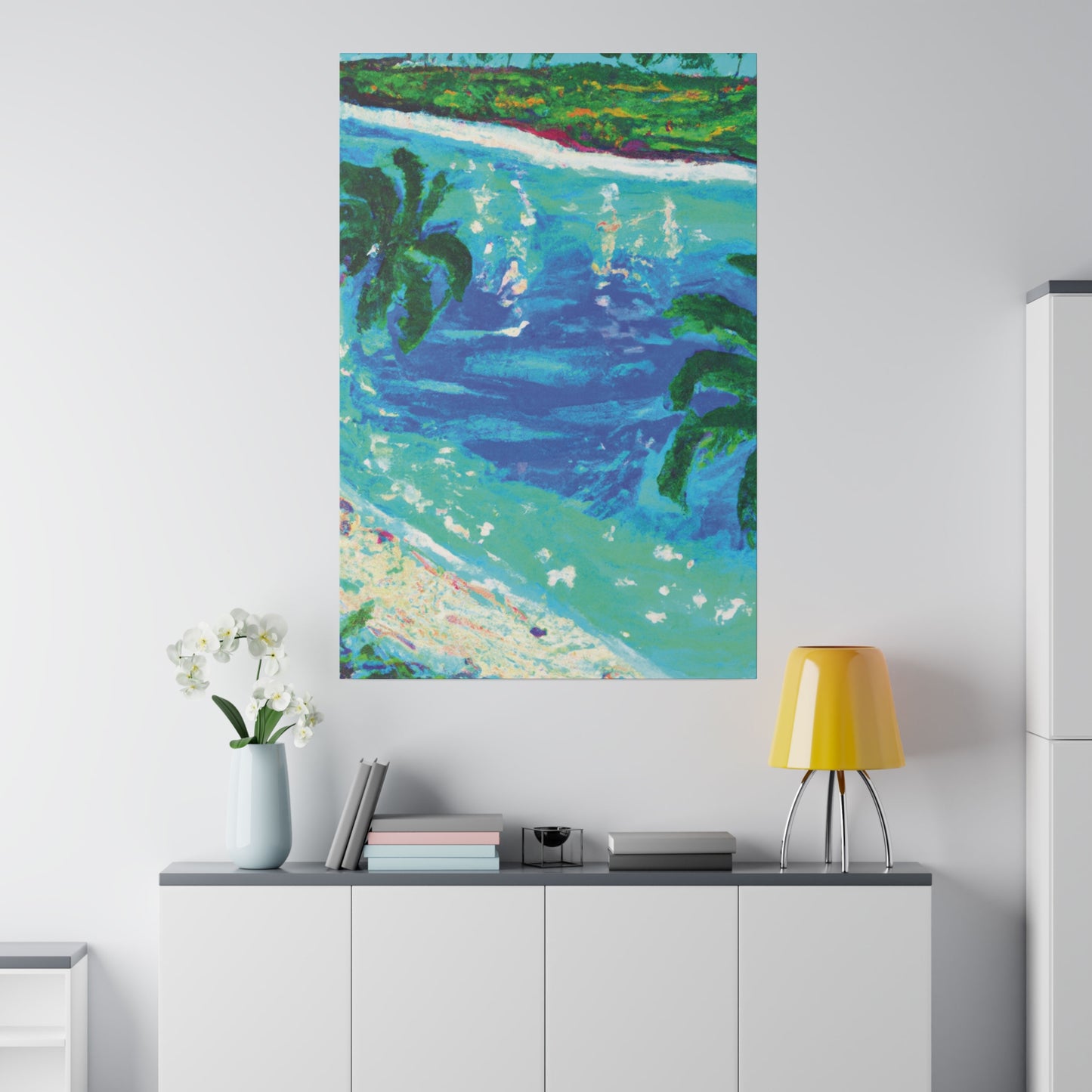 5495D - Bahamas Ocean Painting Print | Bahamas | Ocean | Beach | Poster | Home Decor | Wall Art | Canvas