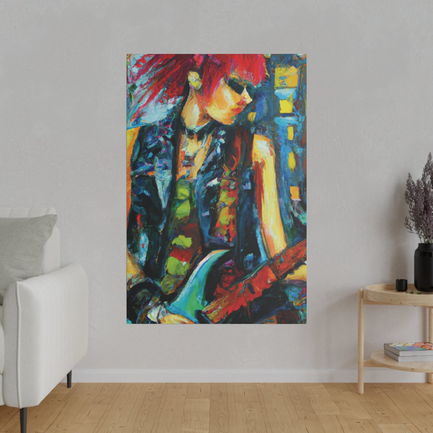 8541R - Rockstar Oil Painting Style Print | Poster | Home Decor | Wall Art | Music Art | Canvas