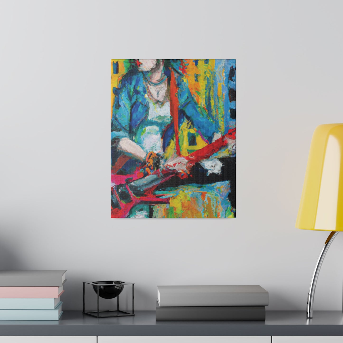 845K - Rockstar Oil Painting Style Print | Poster | Home Decor | Wall Art | Music Art | Canvas