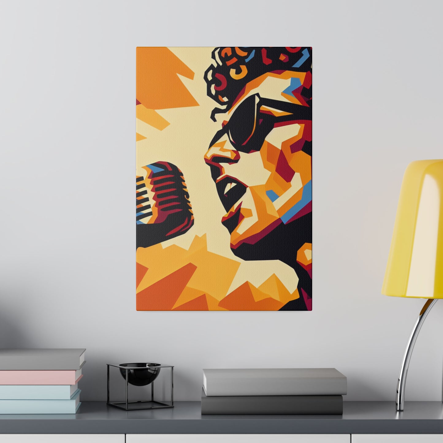 6723Z - Rockstar Painting Print | Face | Abstract | Poster | Home Decor | Wall Art | Music Art | Canvas