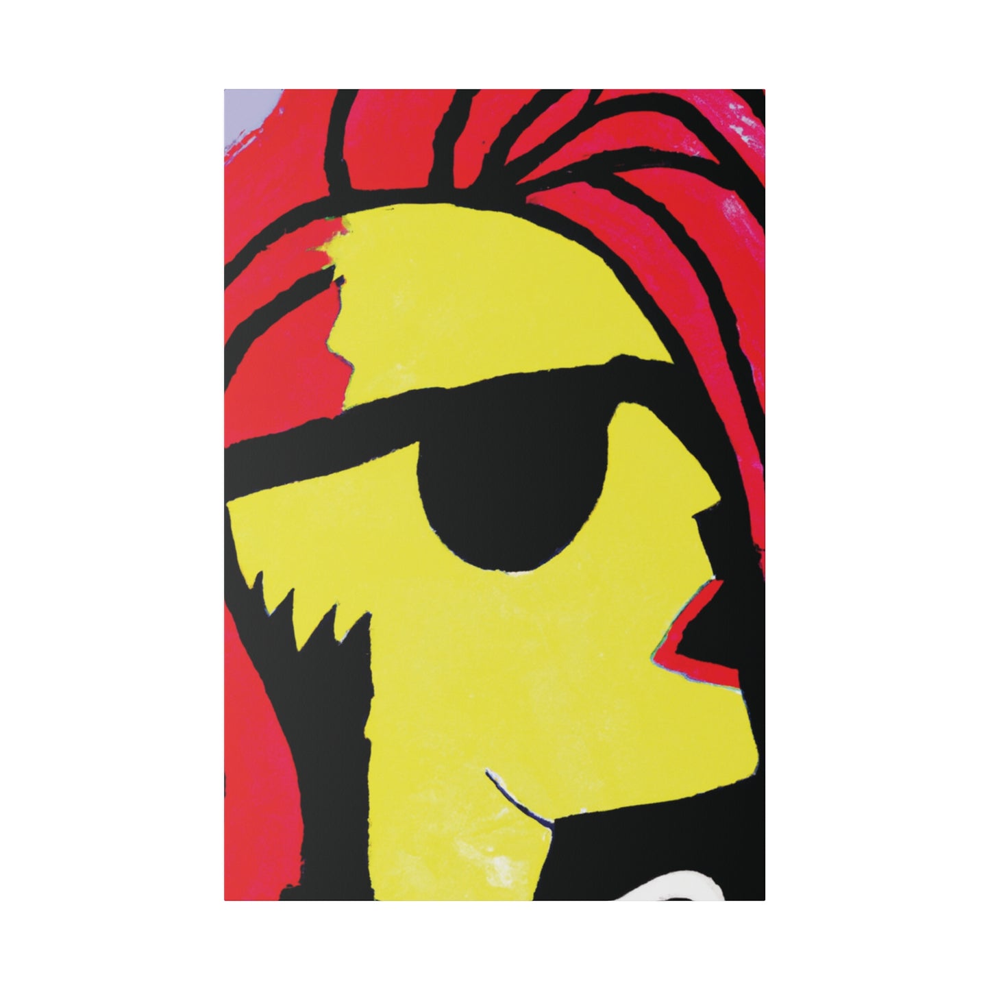 9456P - Rockstar Painting Print | Face | Abstract | Poster | Home Decor | Wall Art | Music Art | Canvas