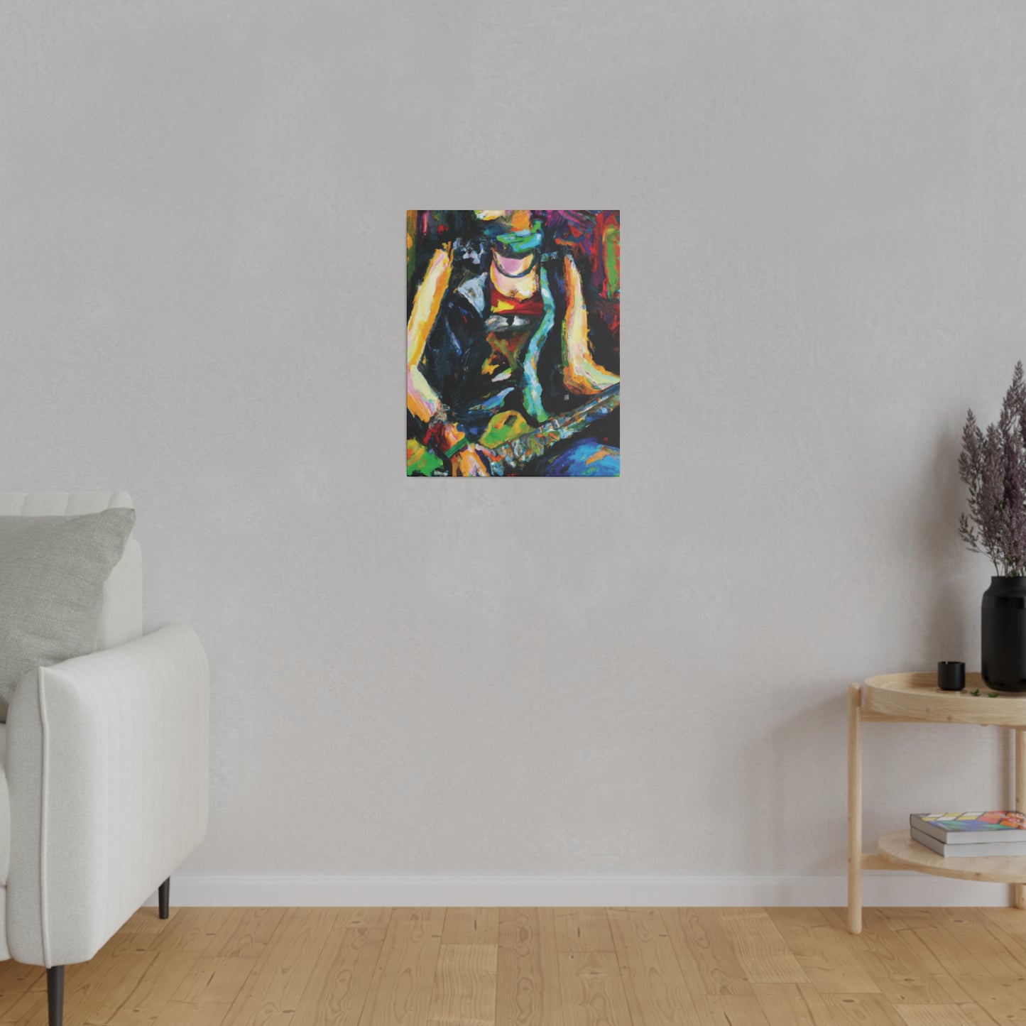 7187Z - Rockstar Oil Painting Style Print | Poster | Home Decor | Wall Art | Music Art | Canvas