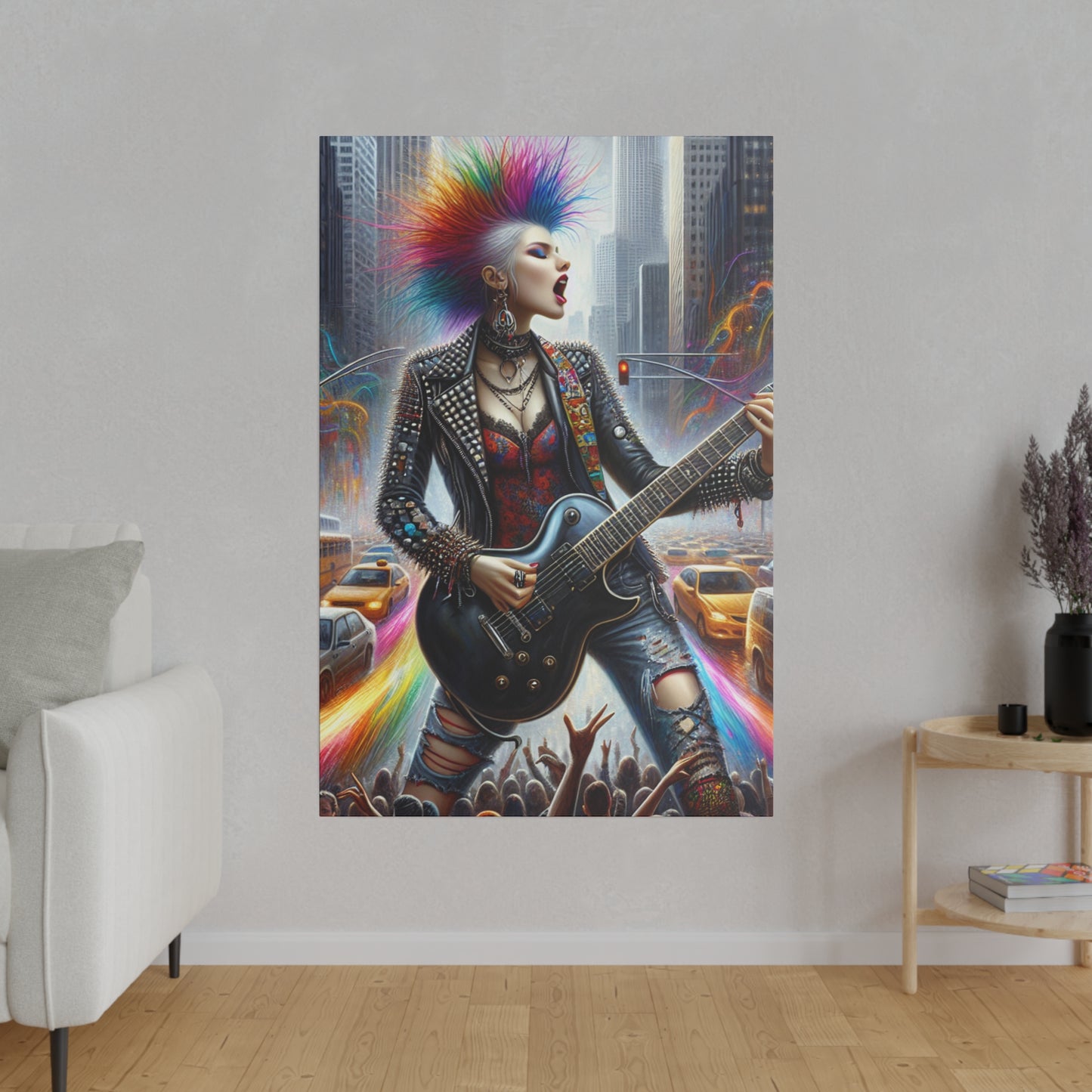 7301Z - Rockstar Oil Painting Style Print | Poster | Home Decor | Wall Art | Music Art | Canvas