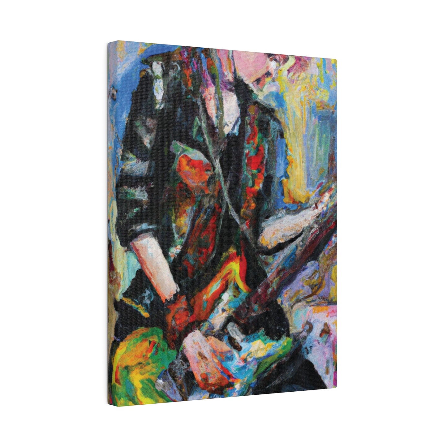 4658Z - Rockstar Oil Painting Style Print | Poster | Home Decor | Wall Art | Music Art | Canvas