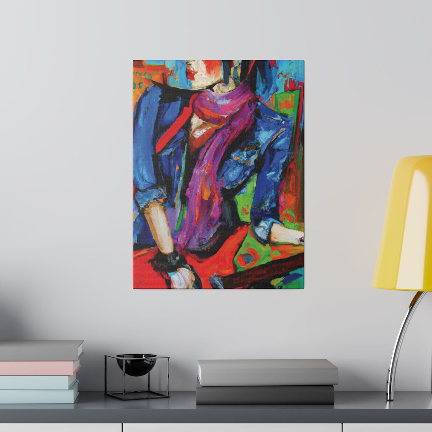 7293V - Rockstar Oil Painting Style Print | Poster | Home Decor | Wall Art | Music Art | Canvas