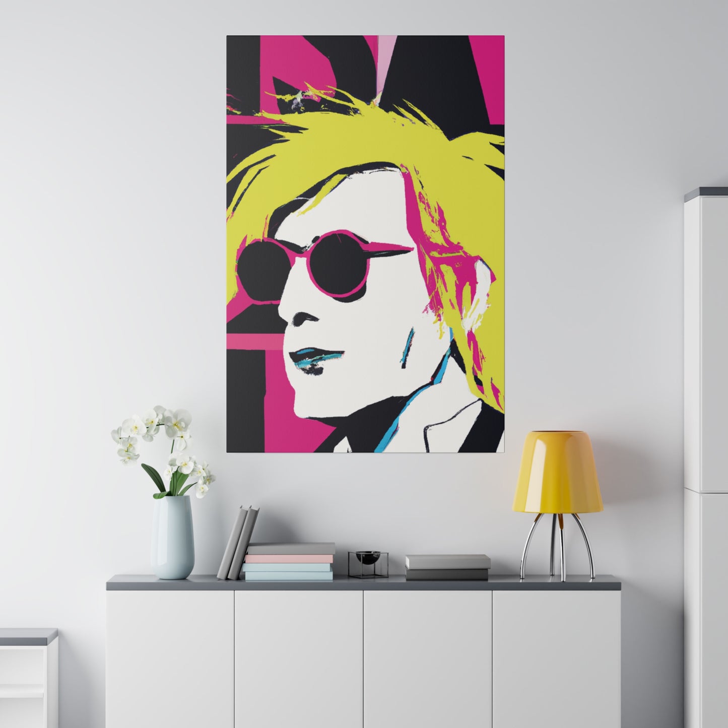 4231W - Rockstar Painting Print | Face | Abstract | Poster | Home Decor | Wall Art | Music Art | Canvas