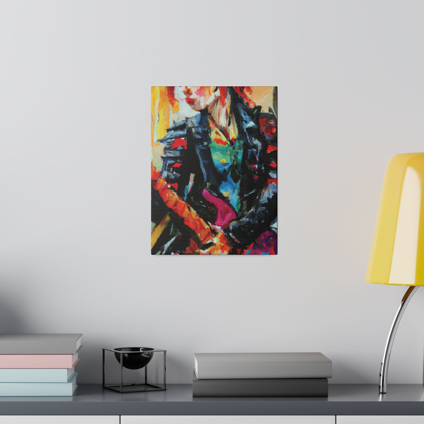 8596X - Rockstar Oil Painting Style Print | Poster | Home Decor | Wall Art | Music Art | Canvas