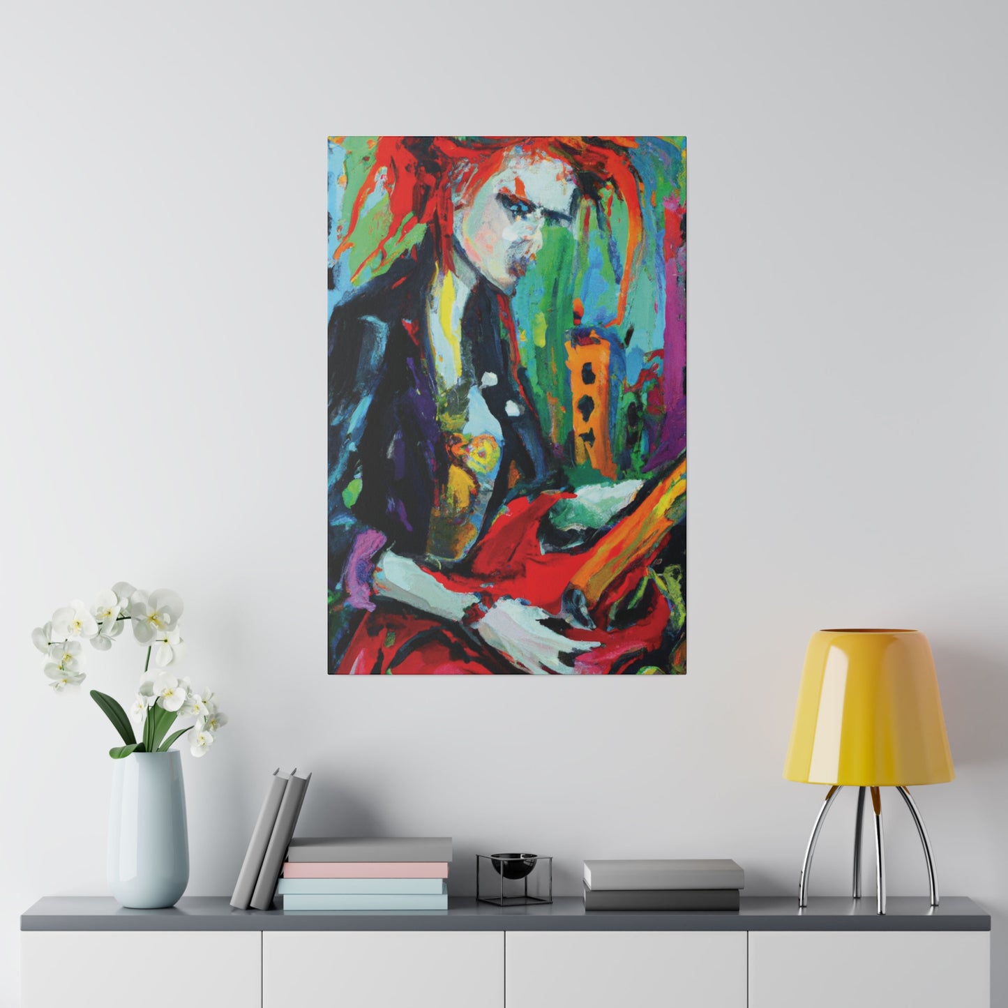 5857Q - Rockstar Oil Painting Style Print | Poster | Home Decor | Wall Art | Music Art | Canvas