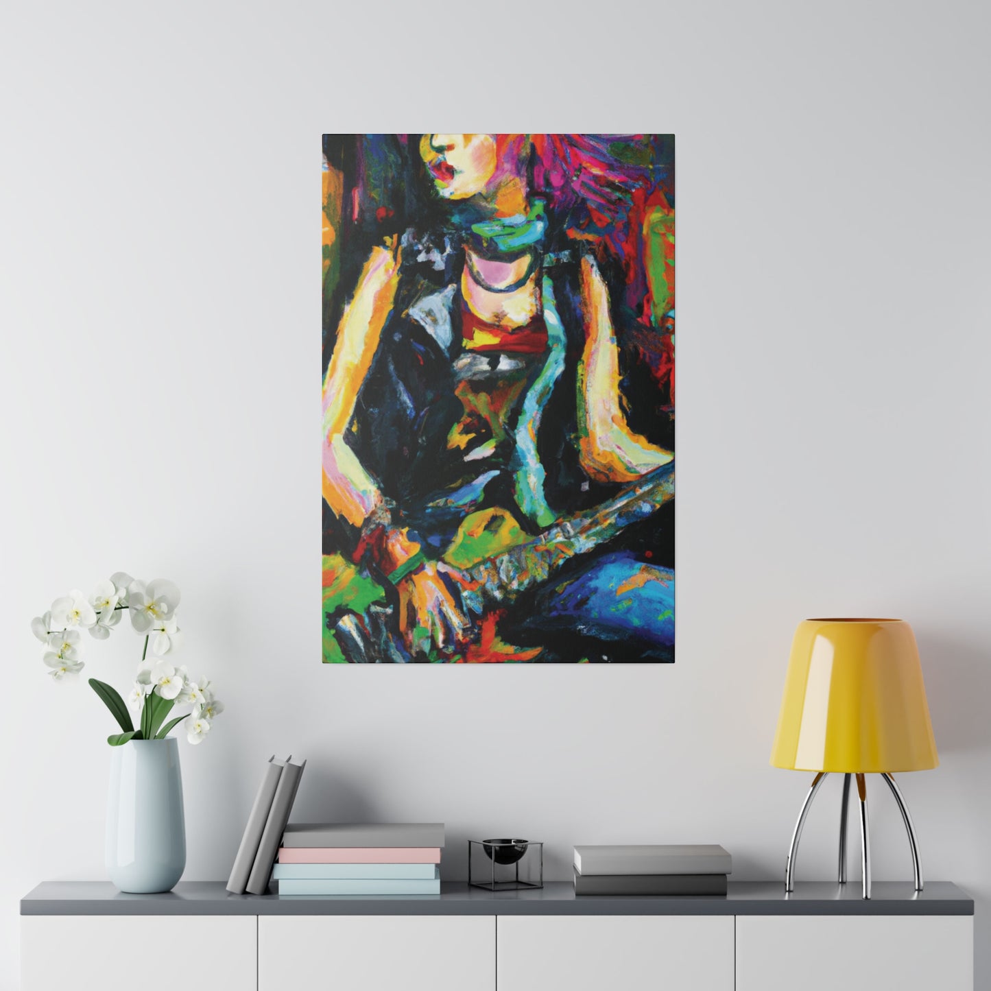 7187Z - Rockstar Oil Painting Style Print | Poster | Home Decor | Wall Art | Music Art | Canvas