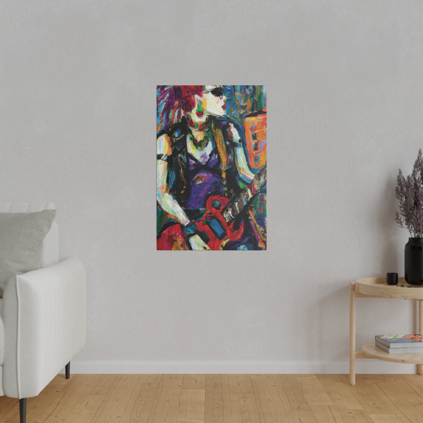 6874R - Rockstar Oil Painting Style Print | Poster | Home Decor | Wall Art | Music Art | Canvas
