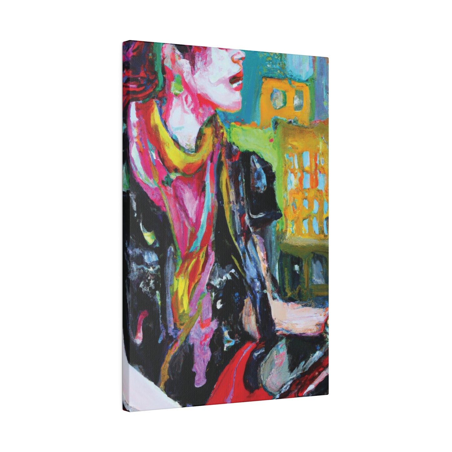 9896T - Rockstar Oil Painting Style Print | Poster | Home Decor | Wall Art | Music Art | Canvas