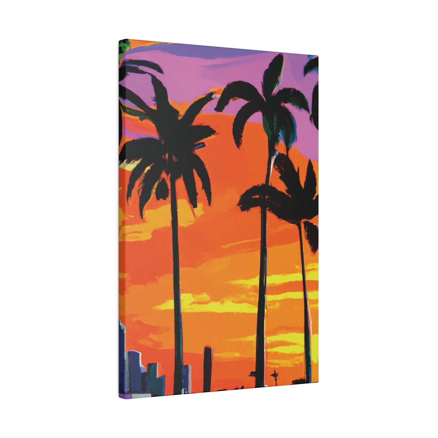 7834K - Miami Beach Sunset Painting Print | Miami | Beach | Sunset | Poster | Home Decor | Wall Art | Canvas