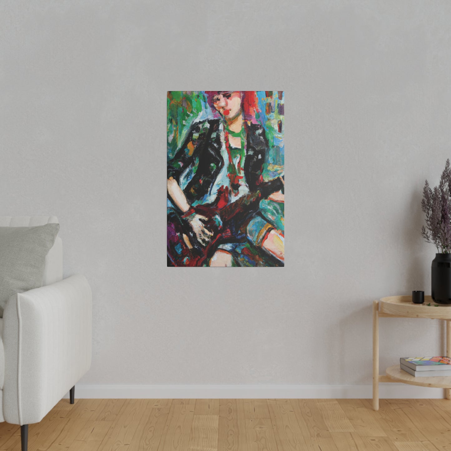 6789Z - Rockstar Oil Painting Style Print | Poster | Home Decor | Wall Art | Music Art | Canvas