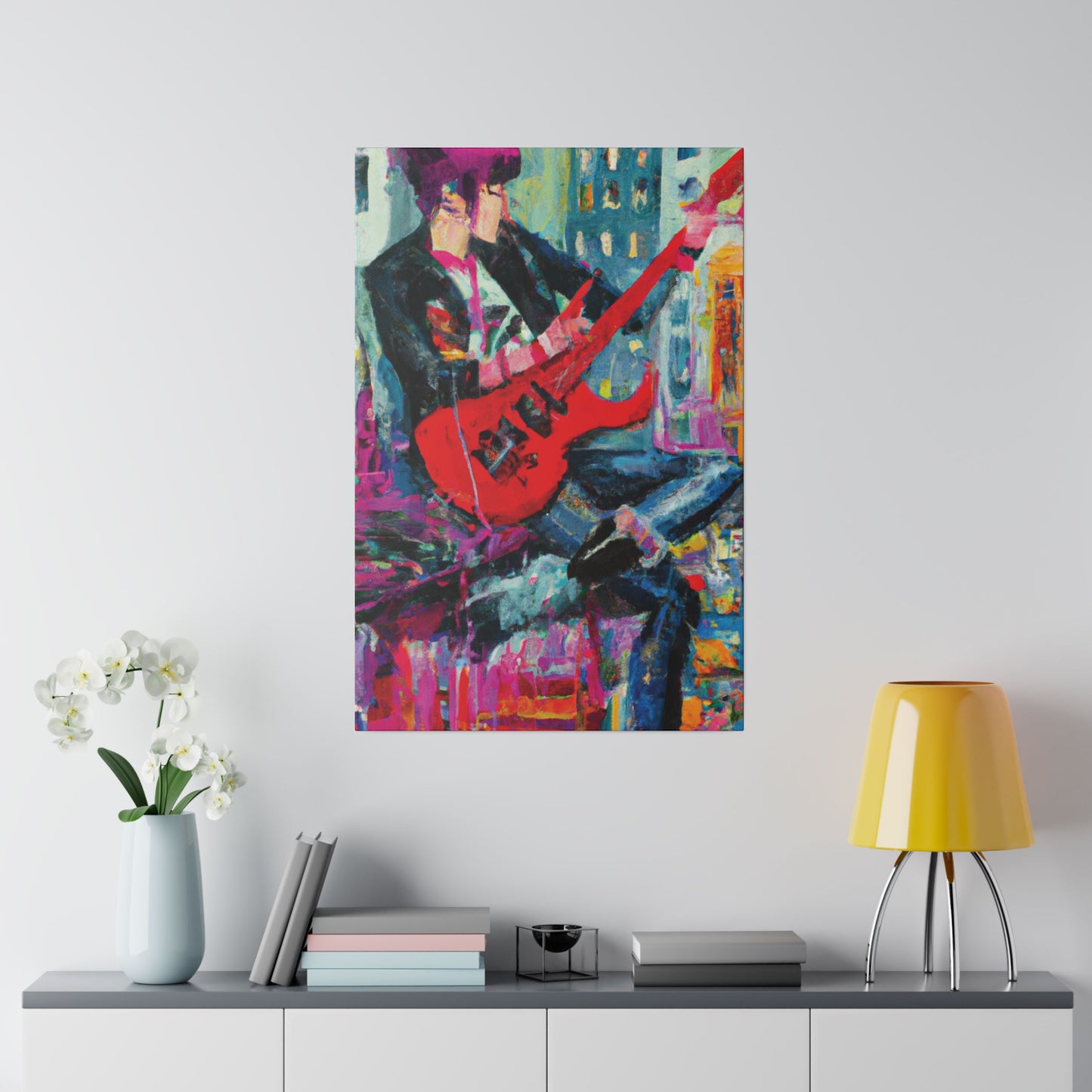 7878O - Rockstar Oil Painting Style Print | Poster | Home Decor | Wall Art | Music Art | Canvas