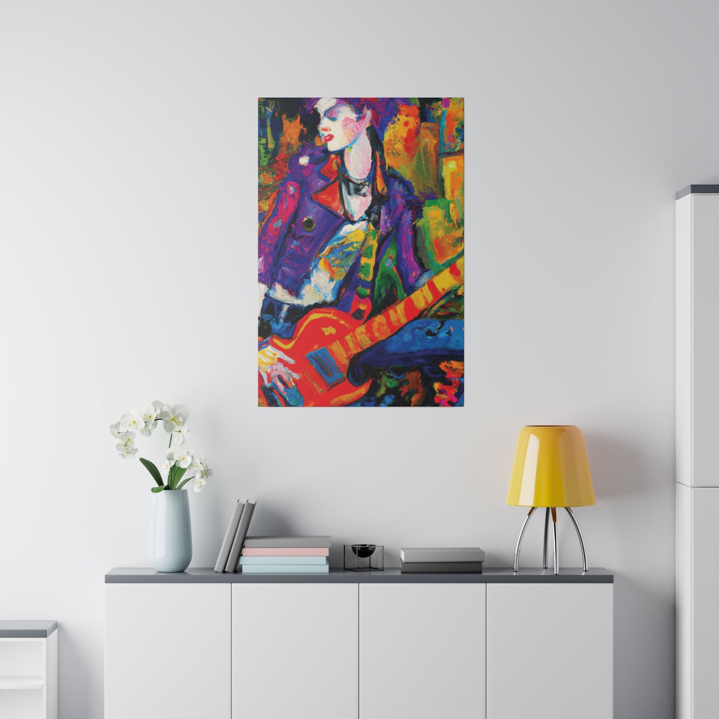 7368Q - Rockstar Oil Painting Style Print | Poster | Home Decor | Wall Art | Music Art | Canvas