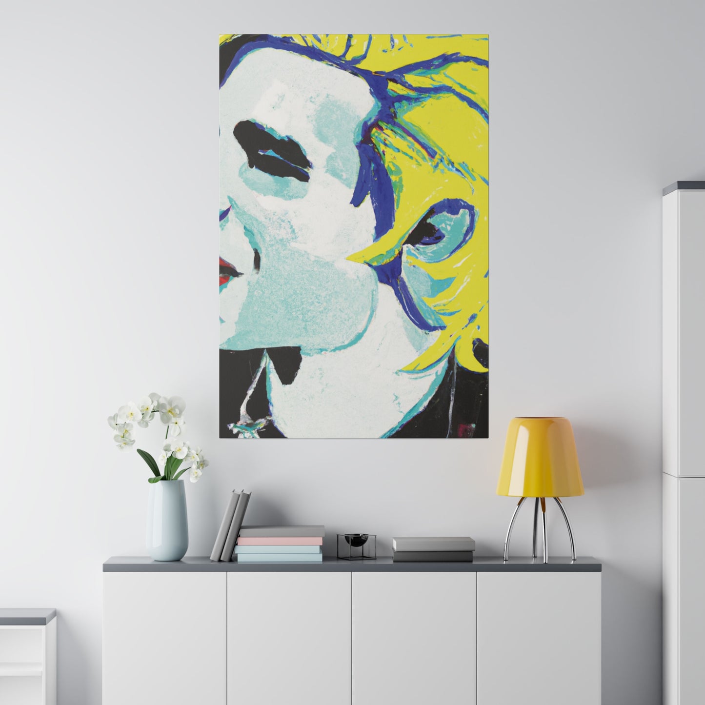 8129A - Rockstar Painting Print | Face | Abstract | Poster | Home Decor | Wall Art | Music Art | Canvas