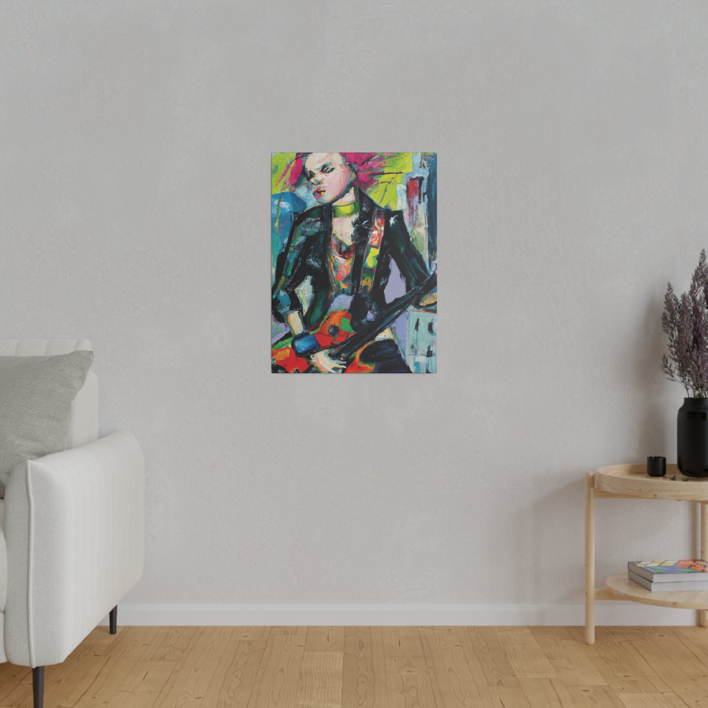 7258Y - Rockstar Oil Painting Style Print | Poster | Home Decor | Wall Art | Music Art | Canvas