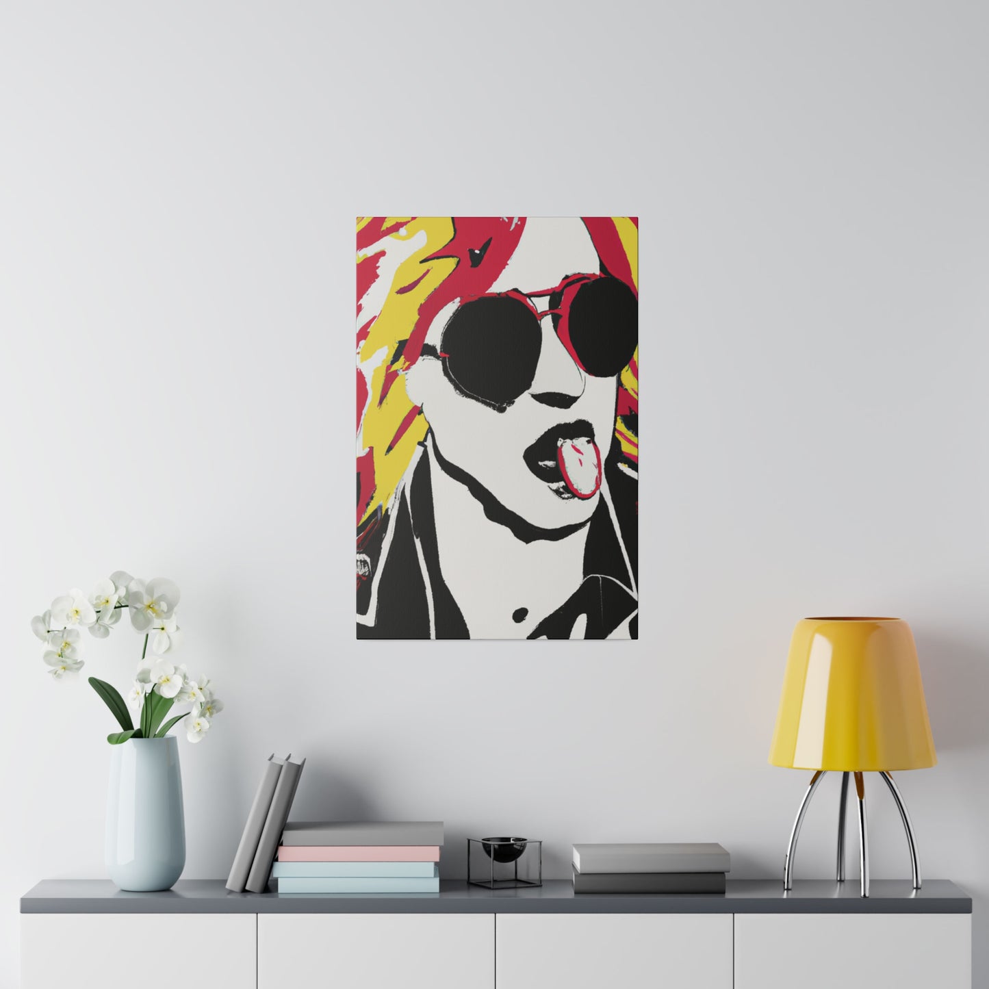 4851A - Rockstar Painting Print | Face | Abstract | Poster | Home Decor | Wall Art | Music Art | Canvas