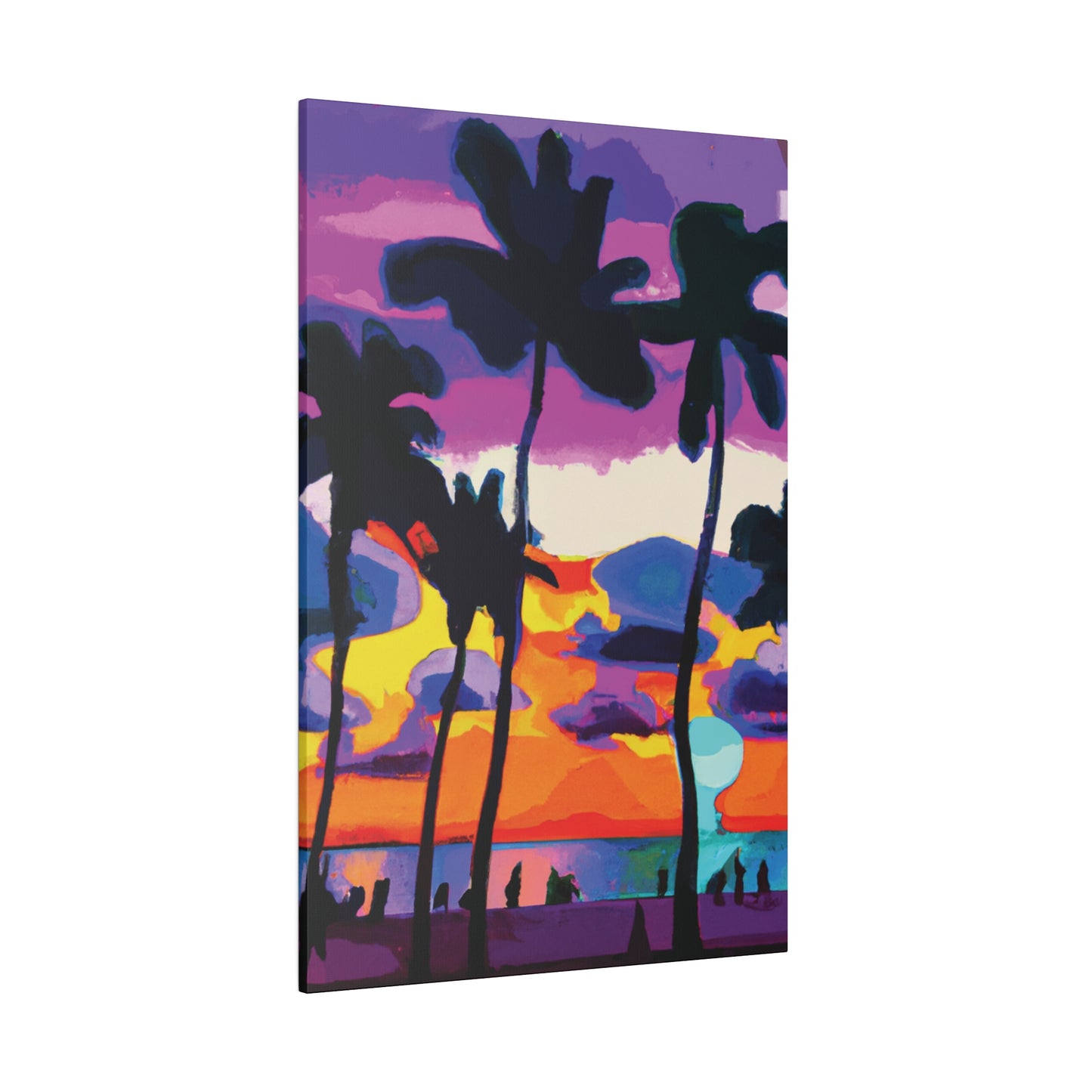 7455H - Miami Beach Sunset Painting Print | Miami | Beach | Sunset | Poster | Home Decor | Wall Art | Canvas