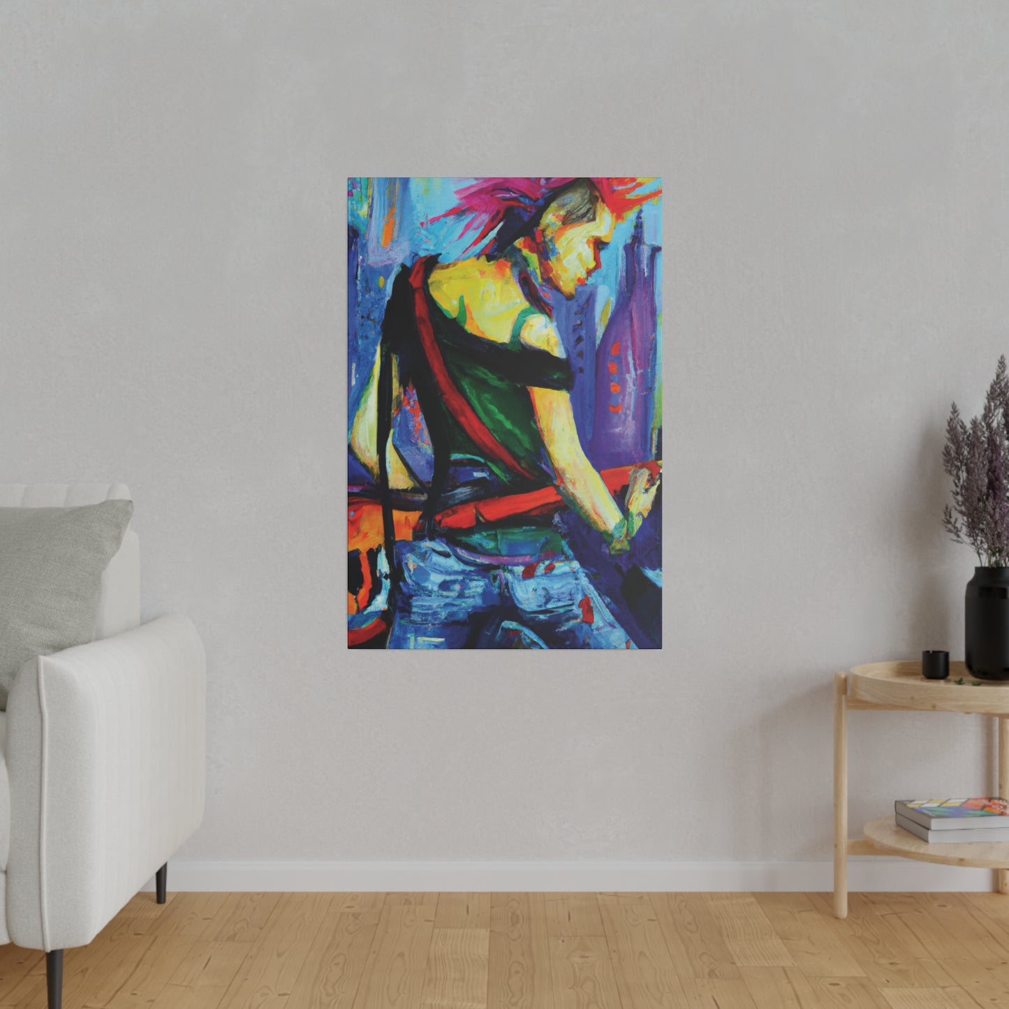 3143Z - Rockstar Oil Painting Style Print | Poster | Home Decor | Wall Art | Music Art | Canvas