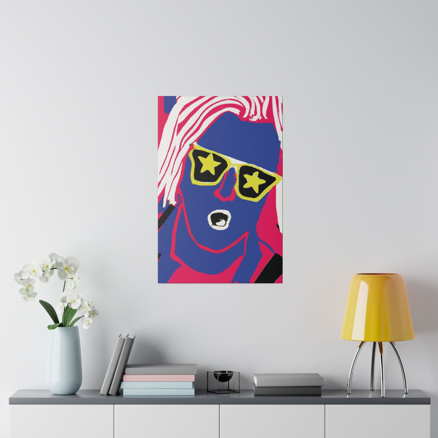 2409U - Rockstar Painting Print | Face | Abstract | Poster | Home Decor | Wall Art | Music Art | Canvas