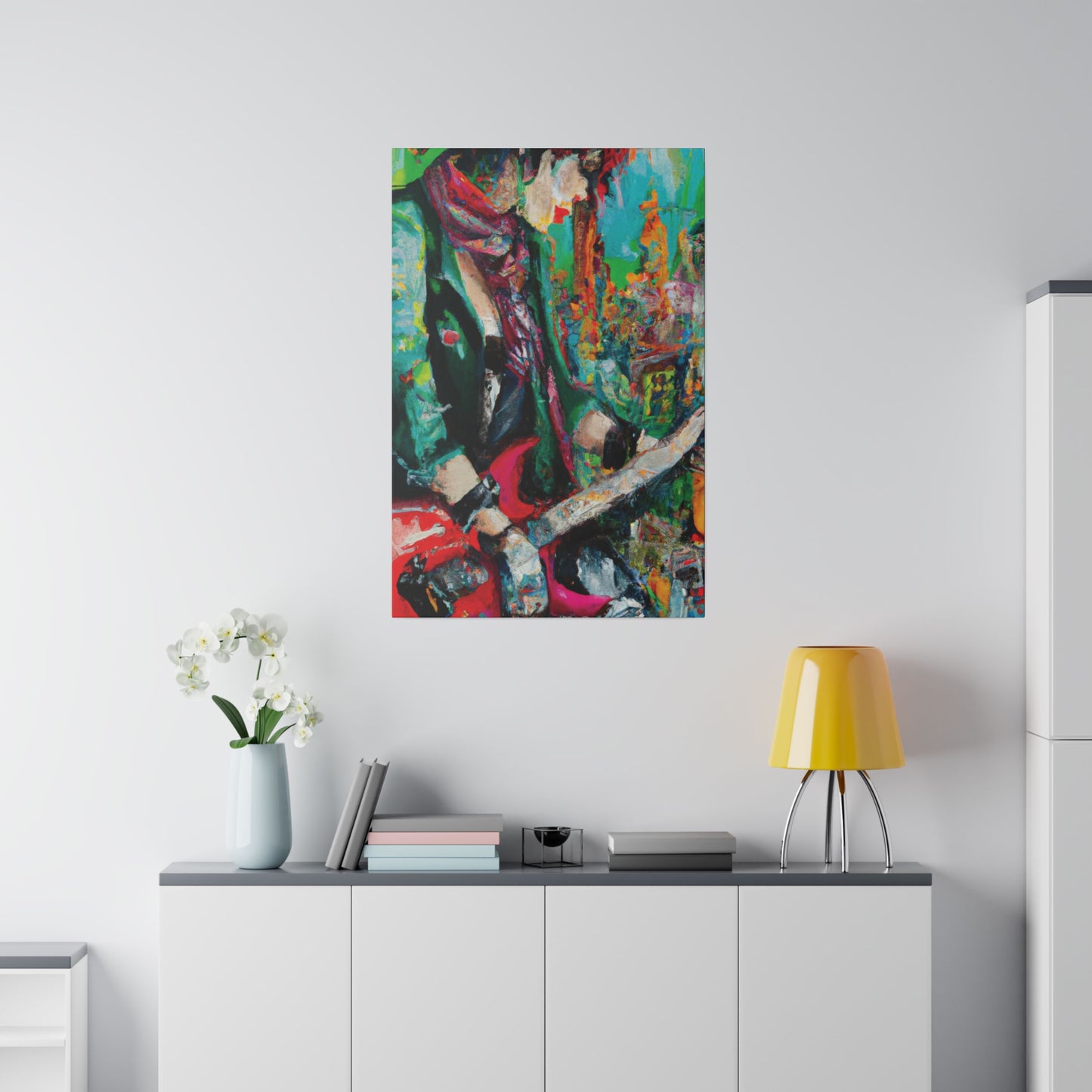8679Y - Rockstar Oil Painting Style Print | Poster | Home Decor | Wall Art | Music Art | Canvas