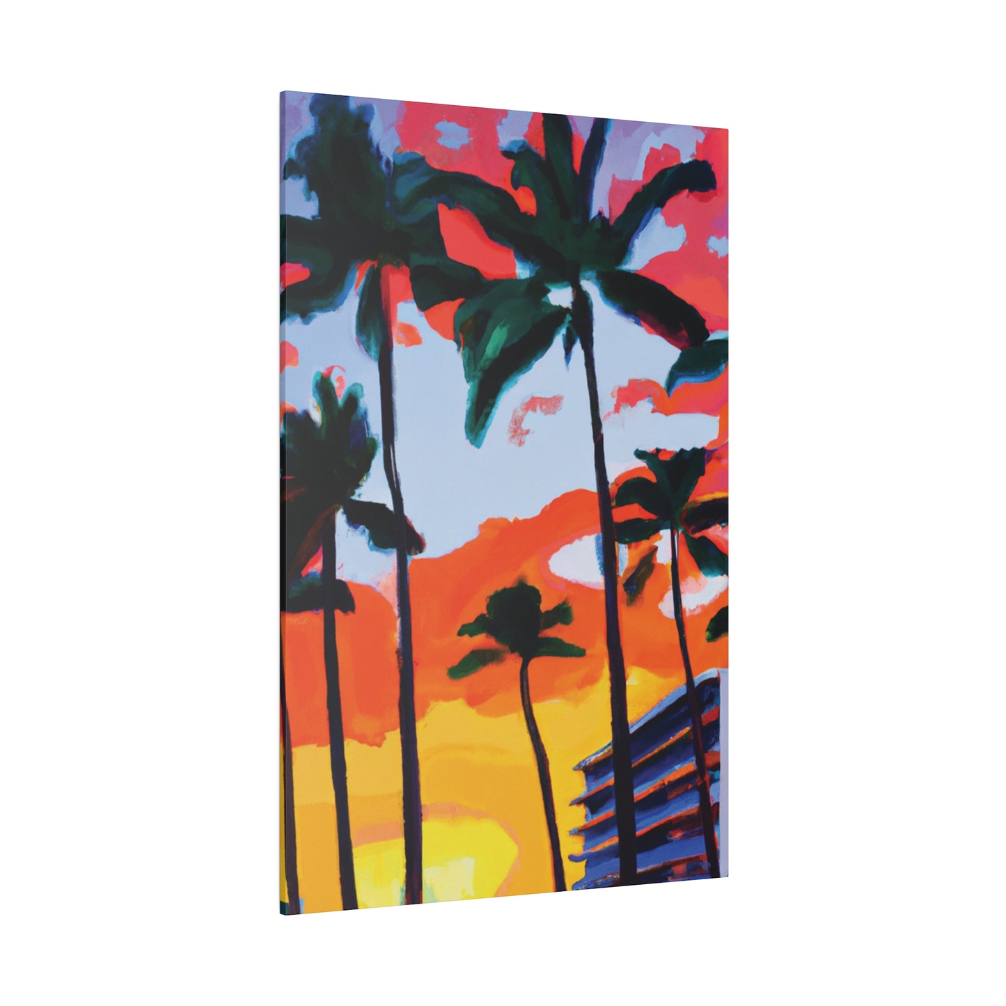 2741Q - Miami Beach Sunset Painting Print | Miami | Beach | Sunset | Poster | Home Decor | Wall Art | Canvas