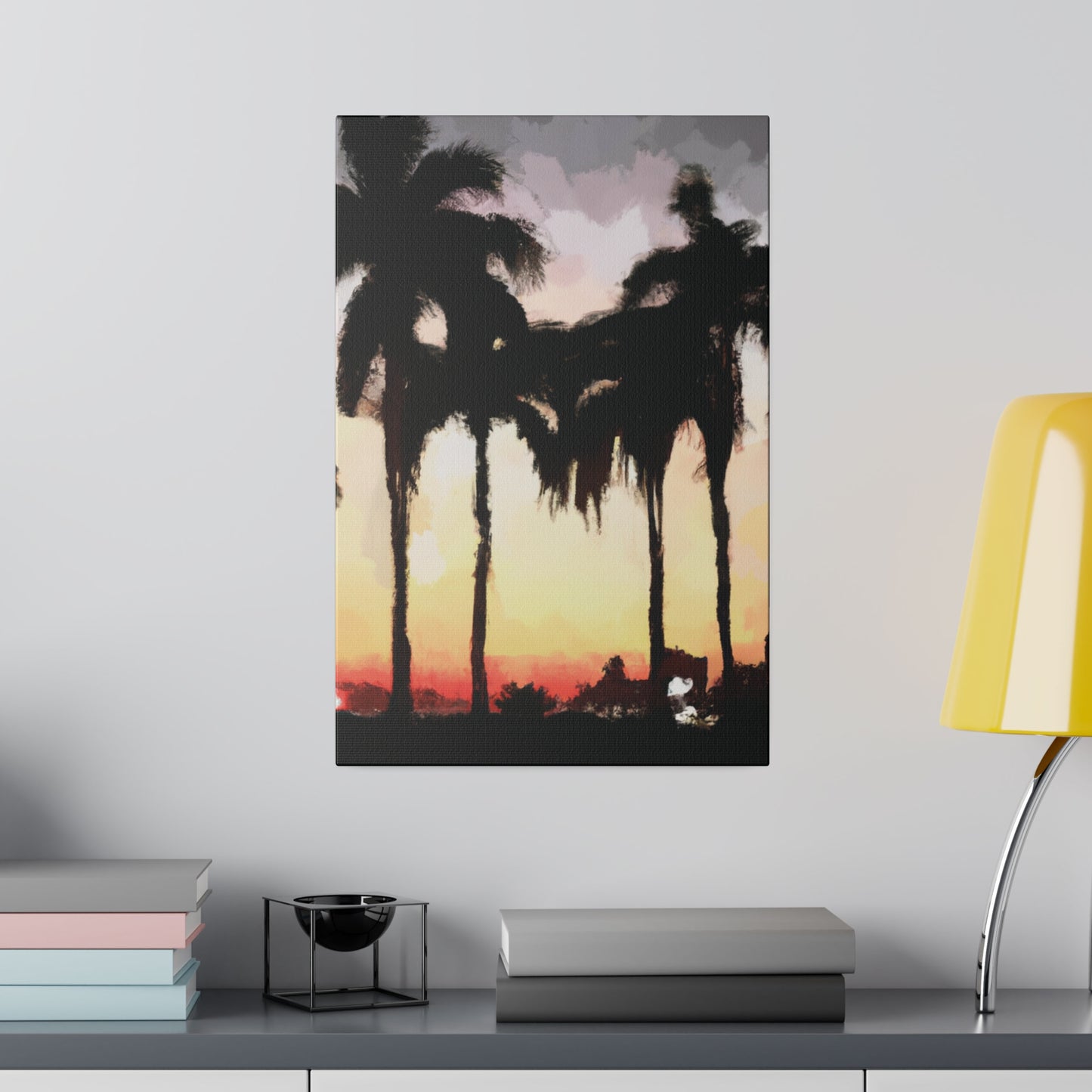 4763J - Miami Beach Sunset Painting Print | Miami | Beach | Sunset | Poster | Home Decor | Wall Art | Canvas