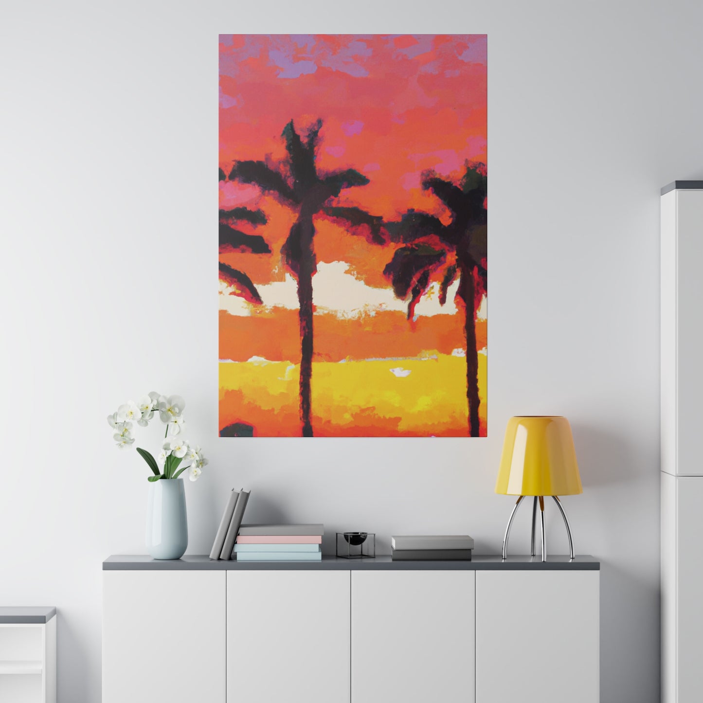 9356P - Miami Beach Sunset Painting Print | Miami | Beach | Sunset | Poster | Home Decor | Wall Art | Canvas