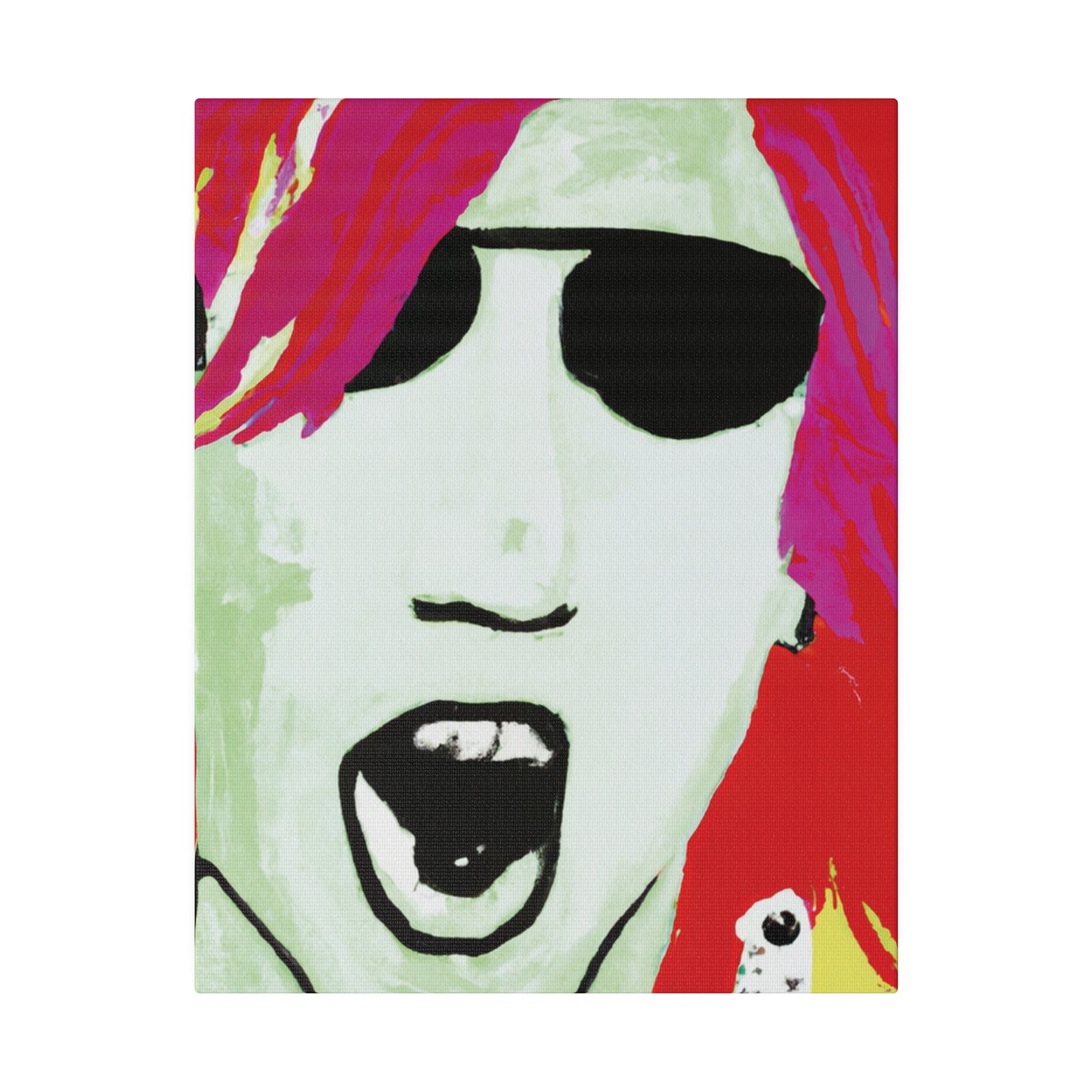 4662J - Rockstar Painting Print | Face | Abstract | Poster | Home Decor | Wall Art | Music Art | Canvas