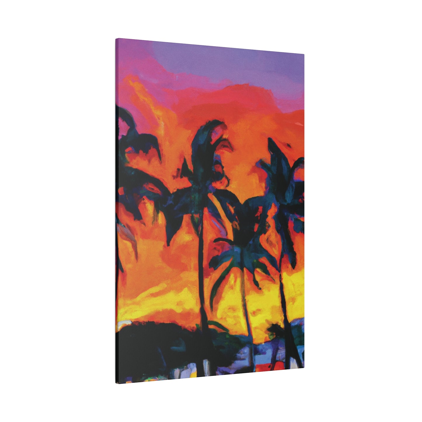 7487R - Miami Beach Sunset Painting Print | Miami | Beach | Sunset | Poster | Home Decor | Wall Art | Canvas