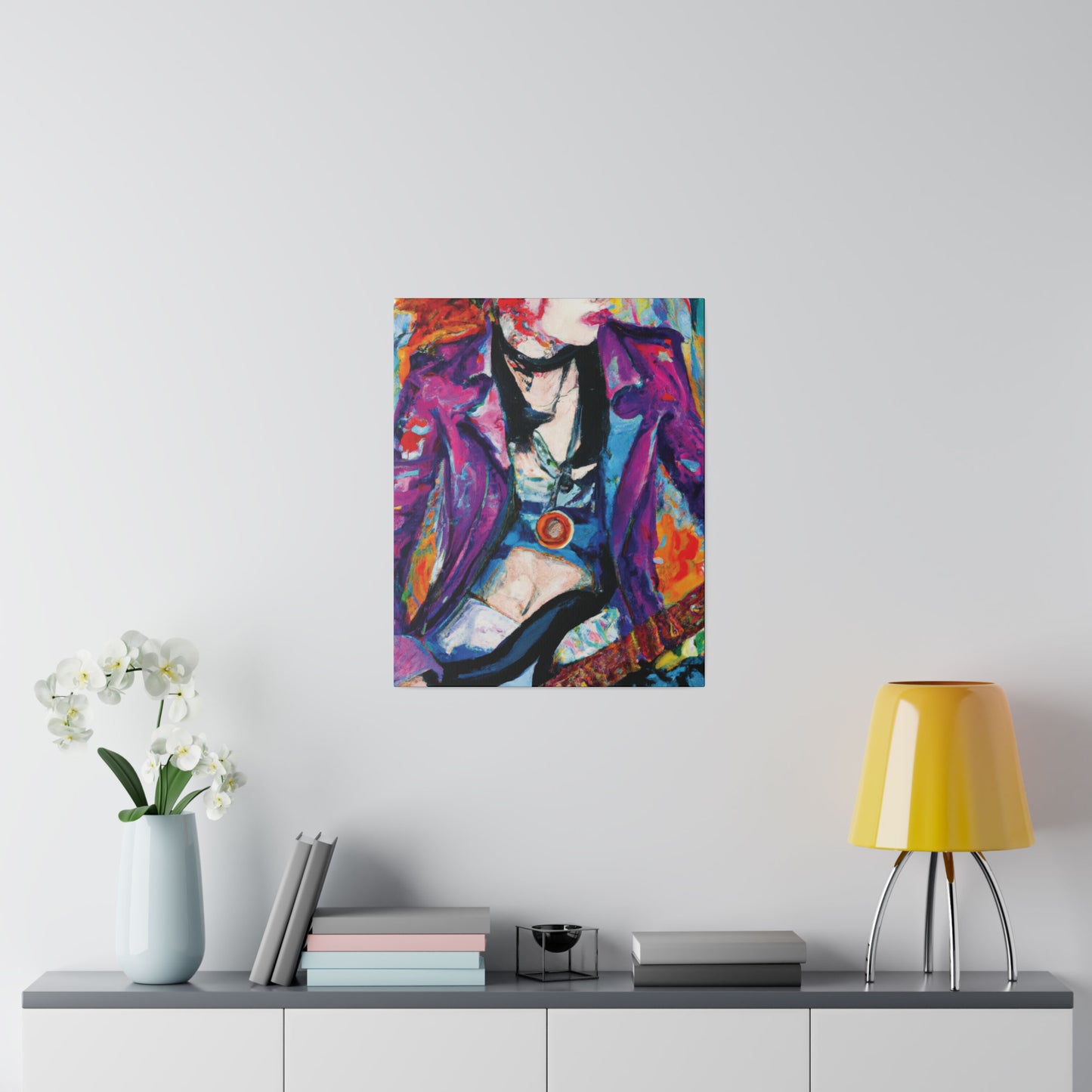 9712Y - Rockstar Oil Painting Style Print | Poster | Home Decor | Wall Art | Music Art | Canvas