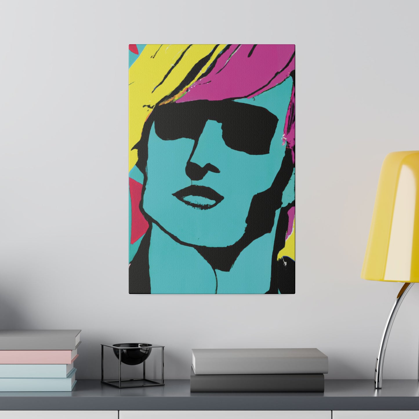 8753H - Rockstar Painting Print | Face | Abstract | Poster | Home Decor | Wall Art | Music Art | Canvas