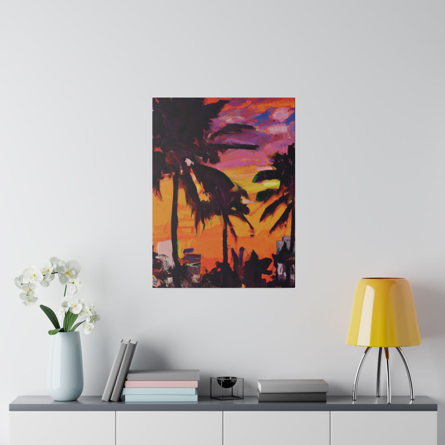 8409A - Miami Beach Sunset Painting Print | Miami | Beach | Sunset | Poster | Home Decor | Wall Art | Canvas