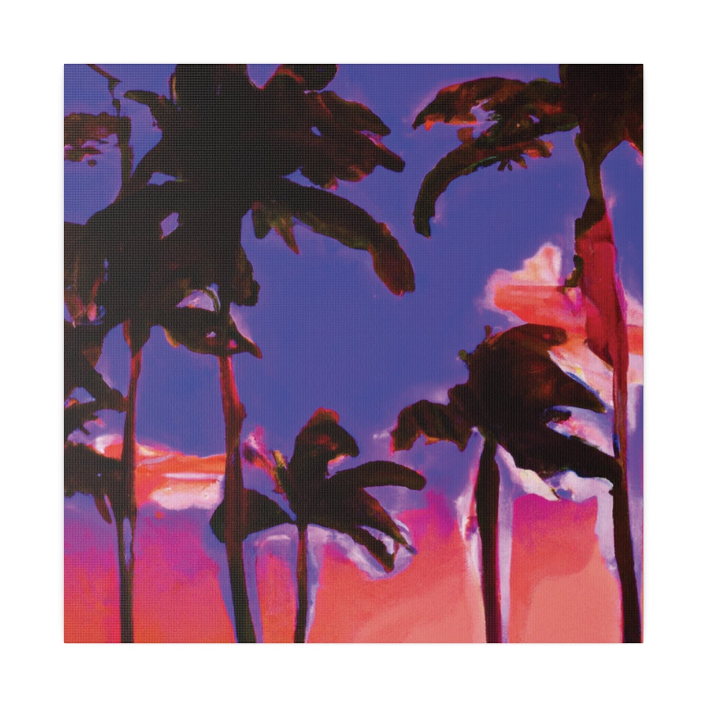 1387K - Miami Beach Sunset Painting Print | Miami | Beach | Sunset | Poster | Home Decor | Wall Art | Canvas