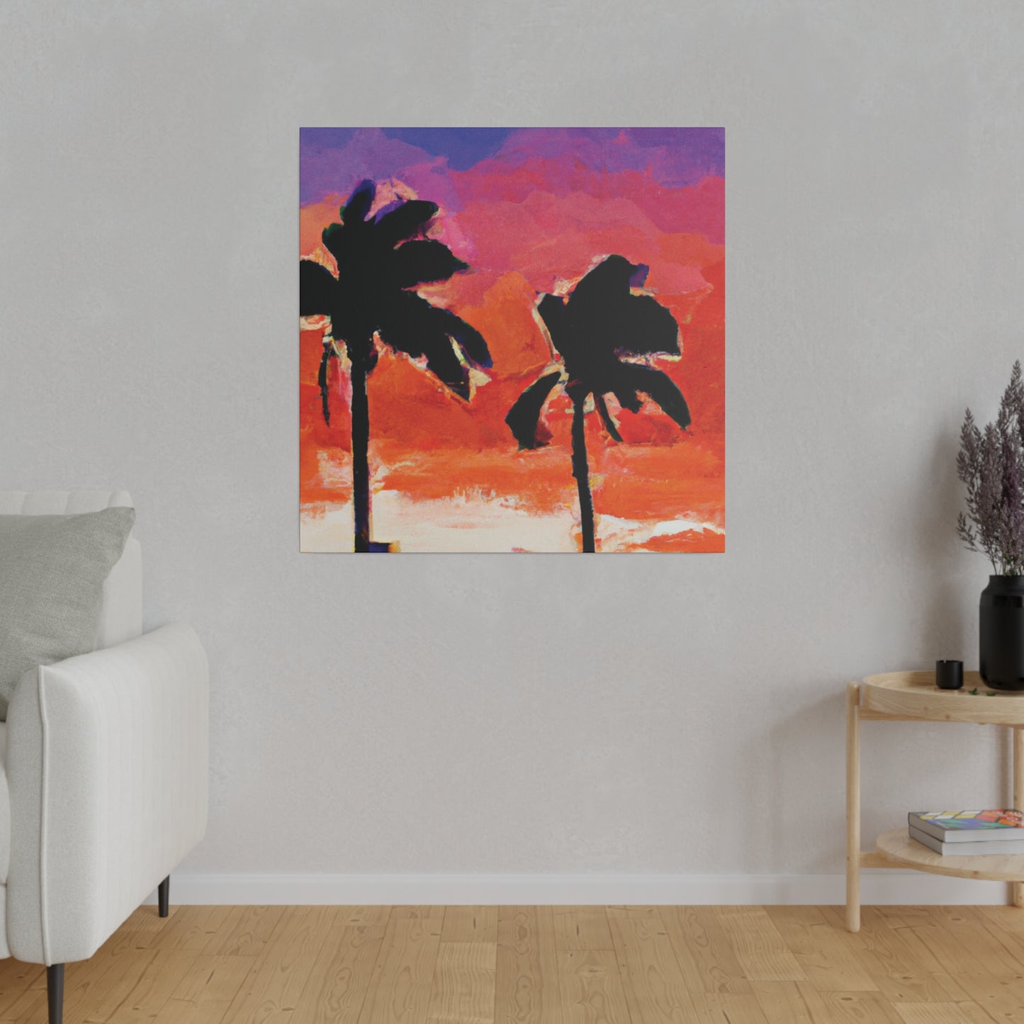 3243X - Miami Beach Sunset Painting Print | Miami | Beach | Sunset | Poster | Home Decor | Wall Art | Canvas