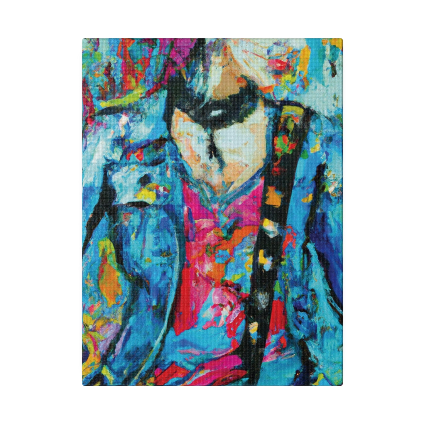 8374W - Rockstar Oil Painting Style Print | Poster | Home Decor | Wall Art | Music Art | Canvas