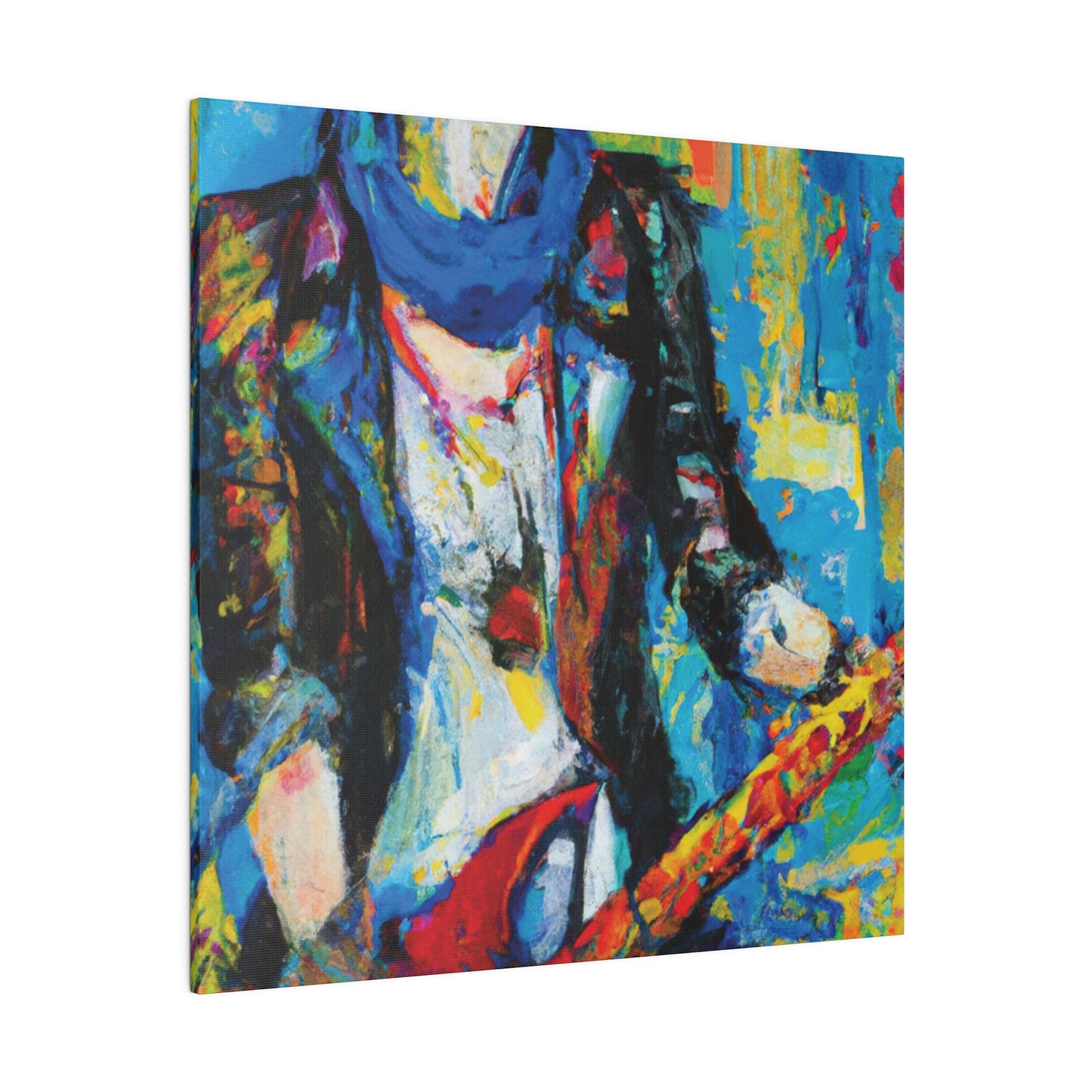 2583Q - Rockstar Oil Painting Style Print | Poster | Home Decor | Wall Art | Music Art | Canvas