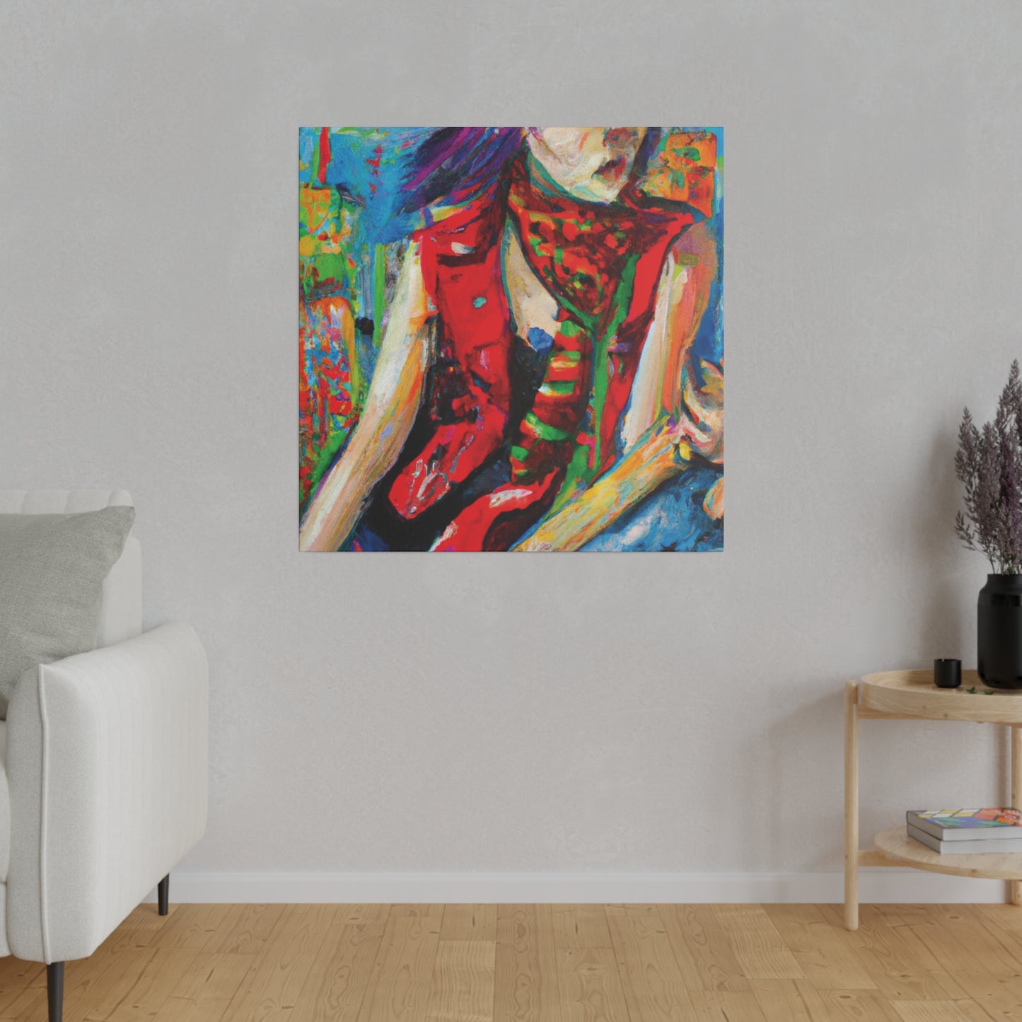 6732Q - Rockstar Oil Painting Style Print | Poster | Home Decor | Wall Art | Music Art | Canvas