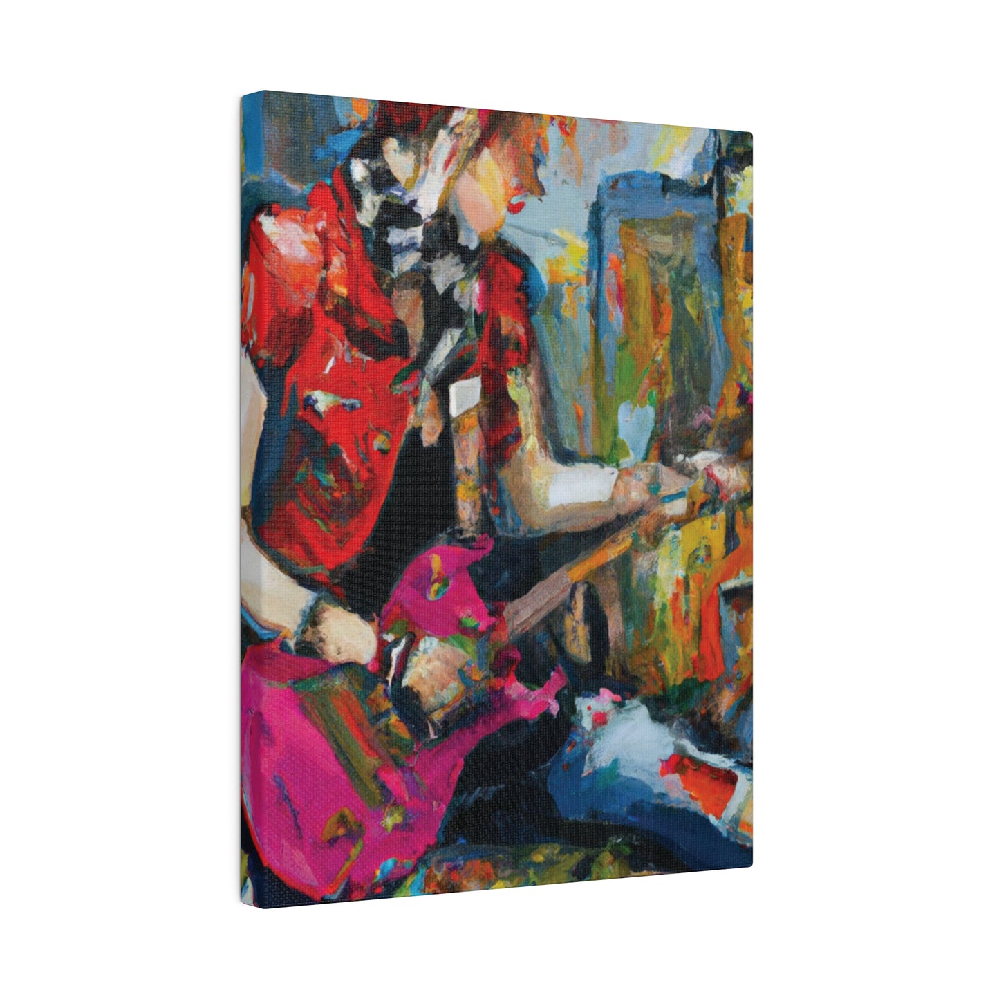9666G - Rockstar Oil Painting Style Print | Poster | Home Decor | Wall Art | Music Art | Canvas